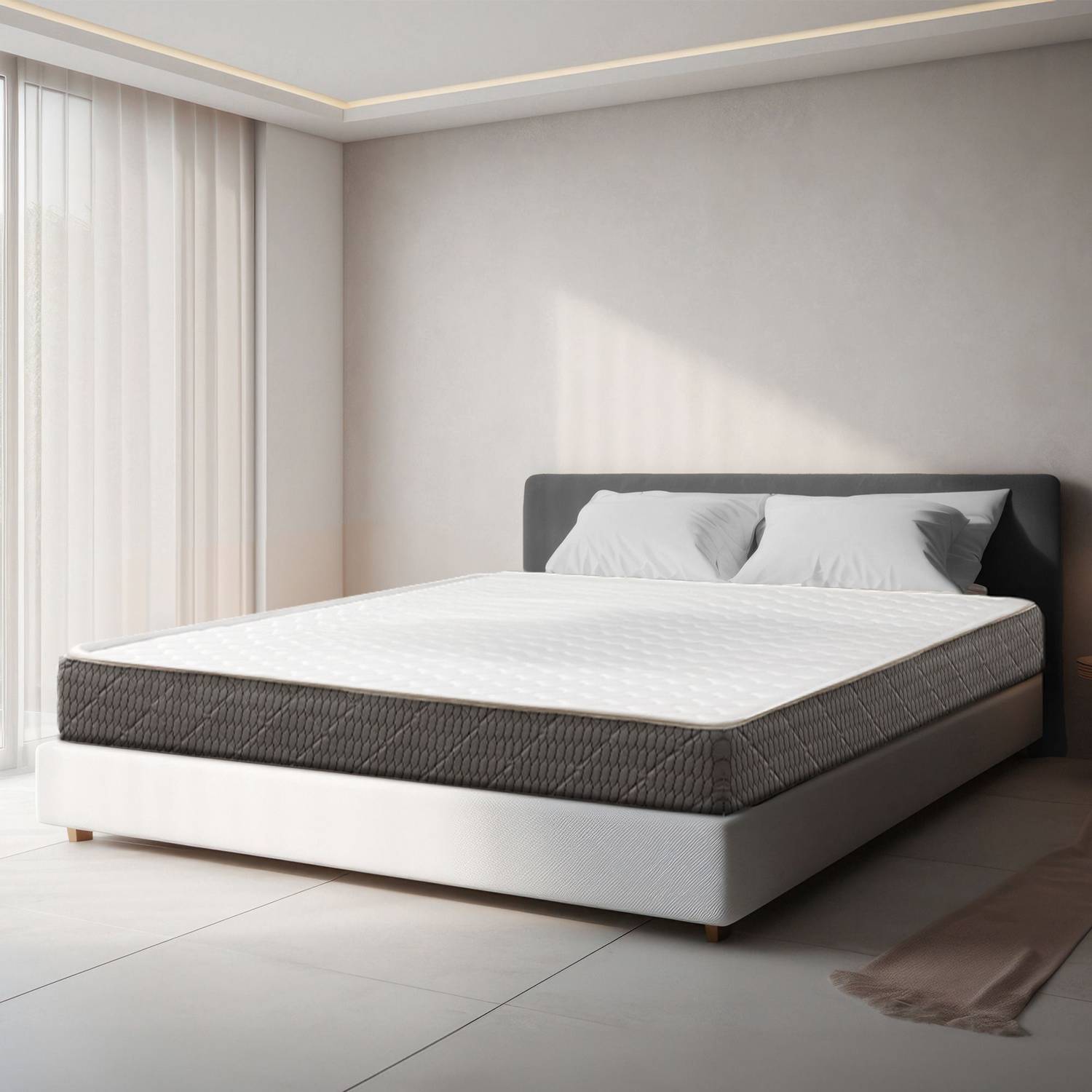 KURLON Spinel Ortho, Firm, Back Support, Breathable, HD Bonded Foam, PU Quilting Top 6 inch King Bonded Foam Mattress