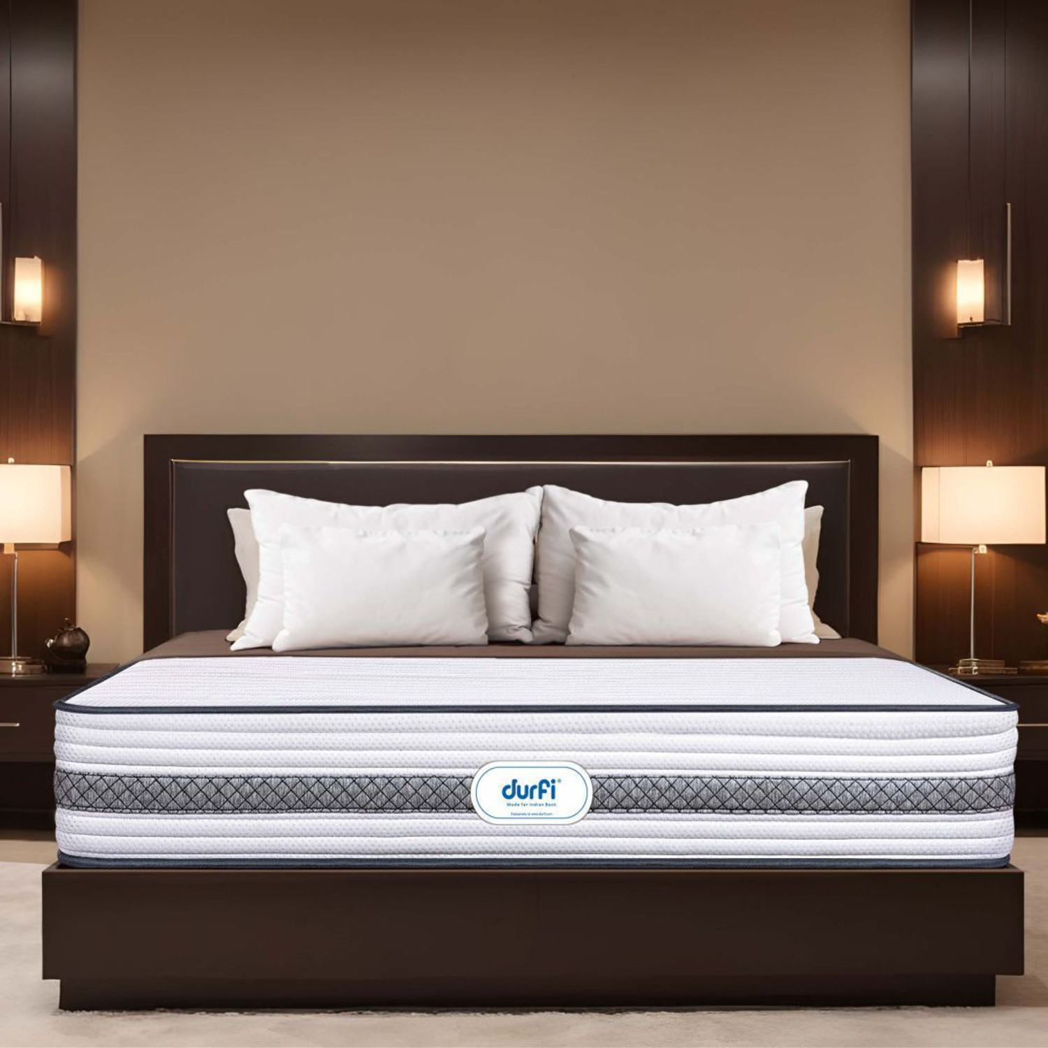 Image of Durfi Hybrid cotton candy memory foam CertiPUR-US Certified 8 inch Double Pocket Spring Mattress