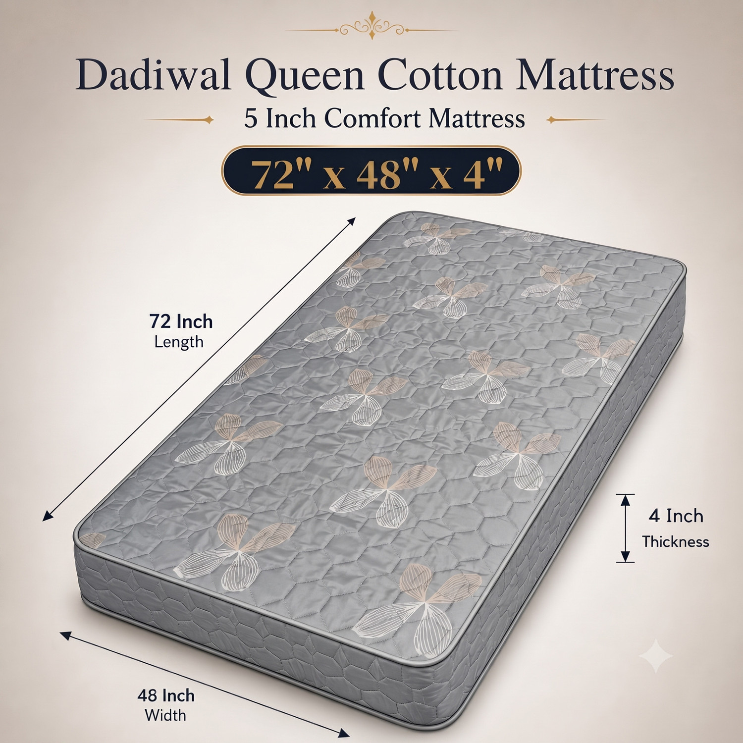 Image of WakeFitness Silent Partner (72 x 48) 4 inch Double Pocket Spring Mattress