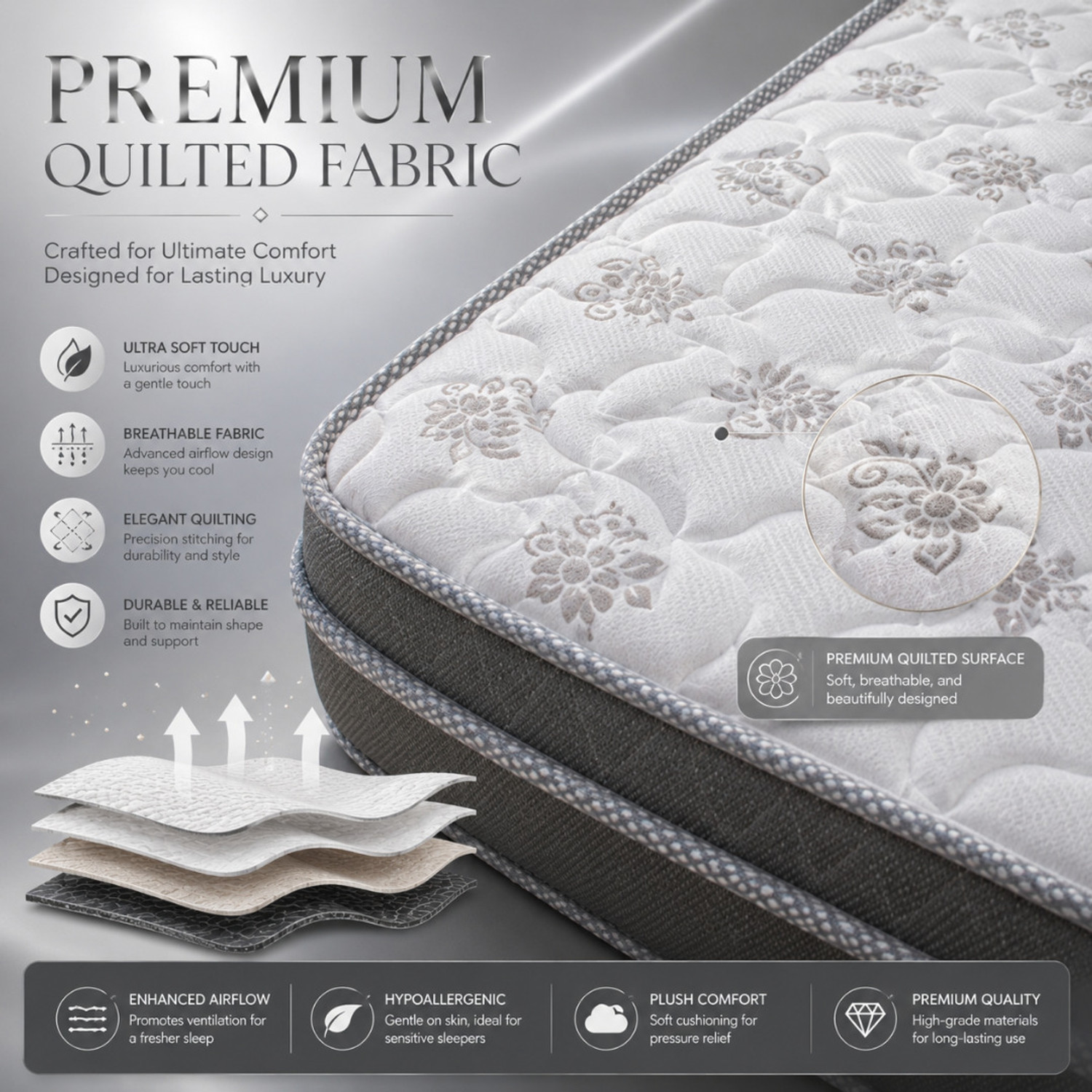 Image of WakeFitness Discover By Comfort 4 inch Single Pocket Spring Mattress
