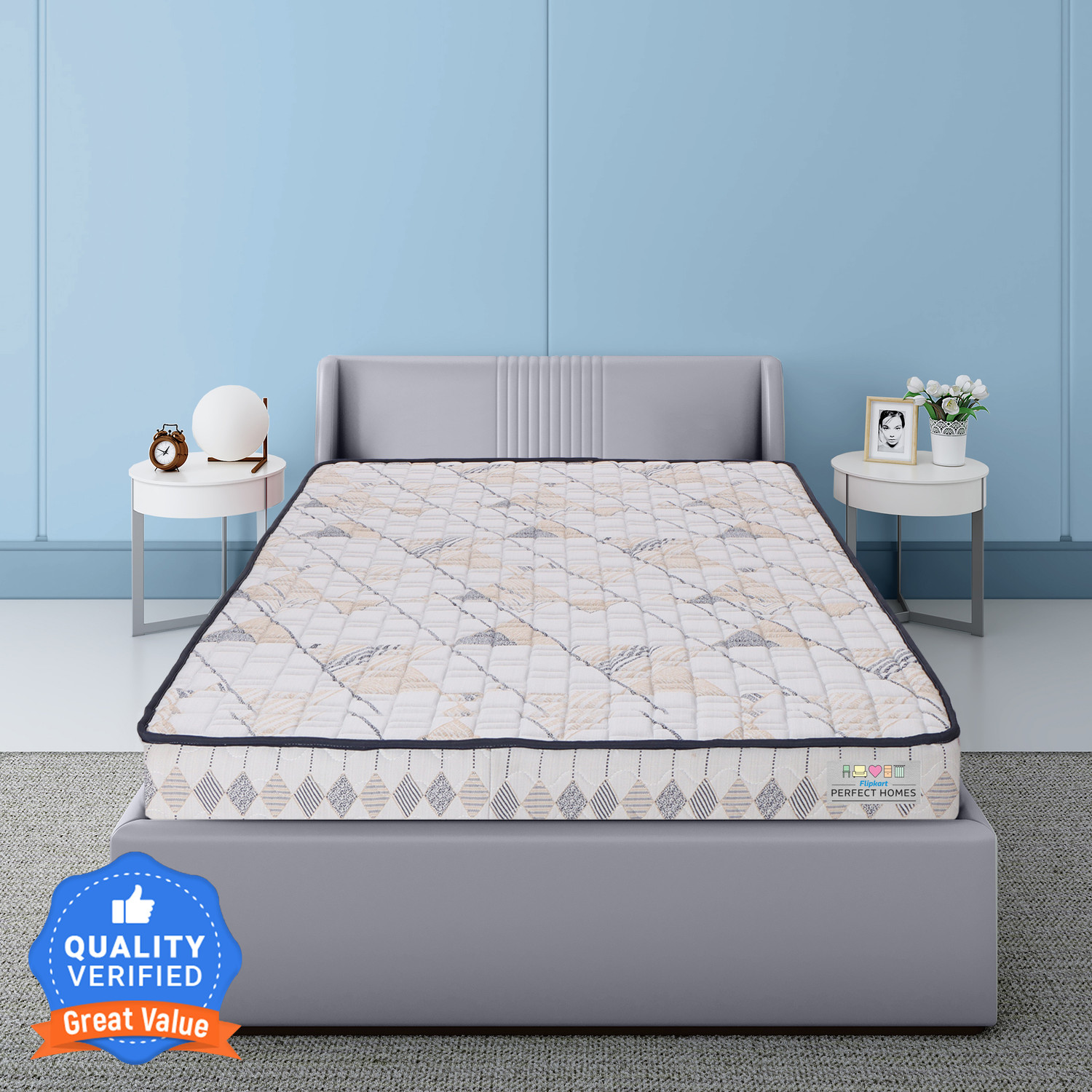 Image of Flipkart Perfect Homes Orthopedic Bliss White 5 inch Single PU Foam Mattress