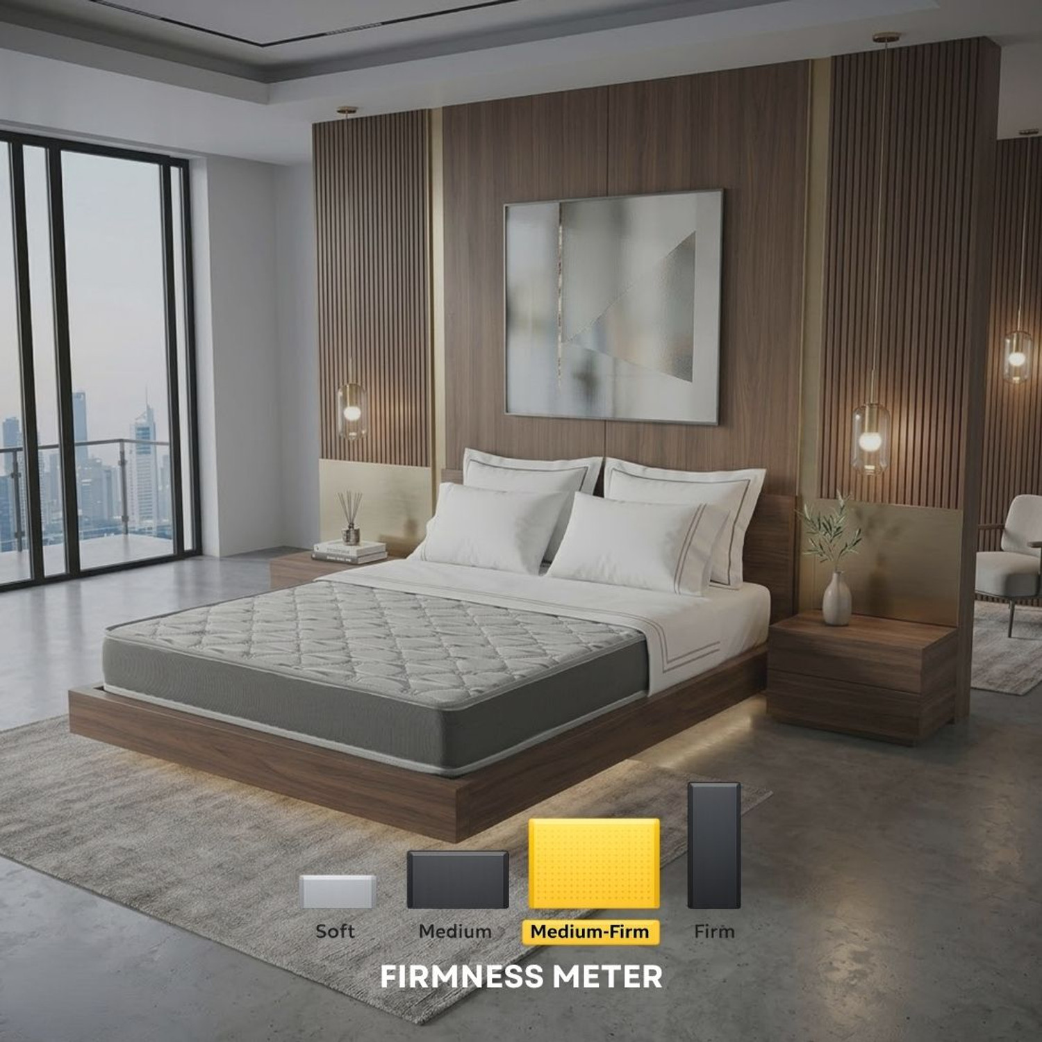 Image of Oak&Loom Medium-Firm HD Foam Core Mattress with PU Comfort Layer 5 inch King High Density (HD) Foam Mattress
