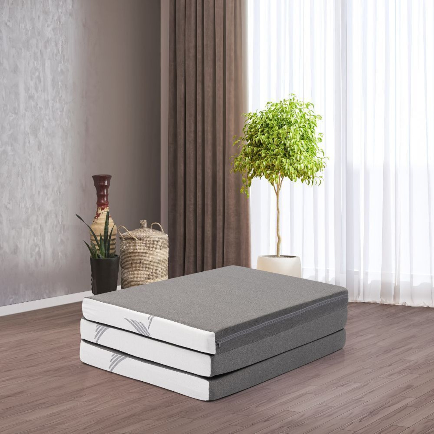 Image of Wakefit Flexagon Tripod Pro 4 inch Double High Resilience (HR) Foam Mattress