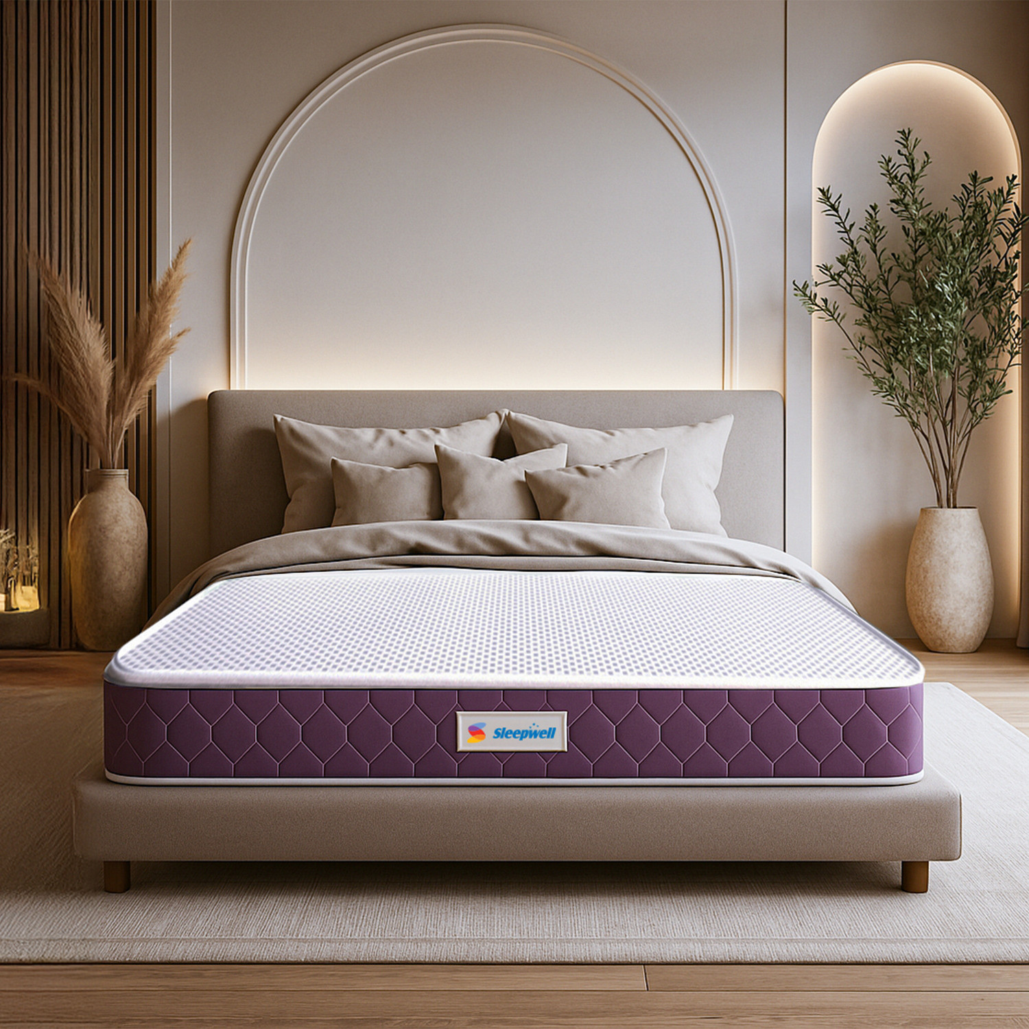 Image of Sleepwell Orthopedic, Impression Memory Foam, Firm Resitec Support Layer, Anti-Microbial 10 inch King Memory Foam Mattress