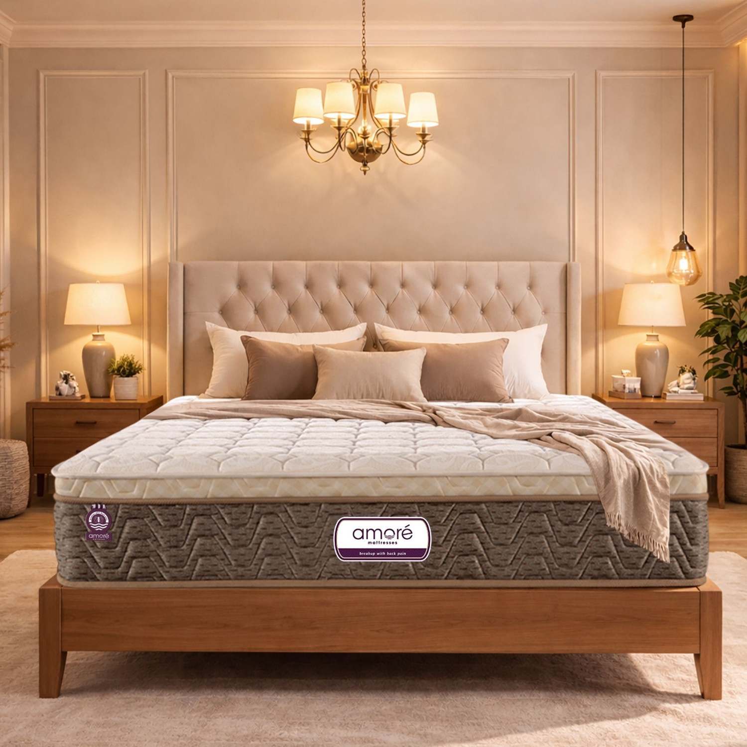 Image of Amore International Medico Eurotop 6 inch Double Pocket Spring Mattress