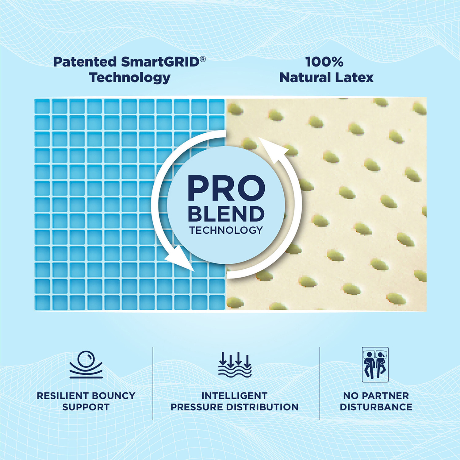 Image of The Sleep Company SmartGRID Ortho Royale- Pro Blend of Technology & 100% Natural Latex| 8 inch King Latex Foam Mattress