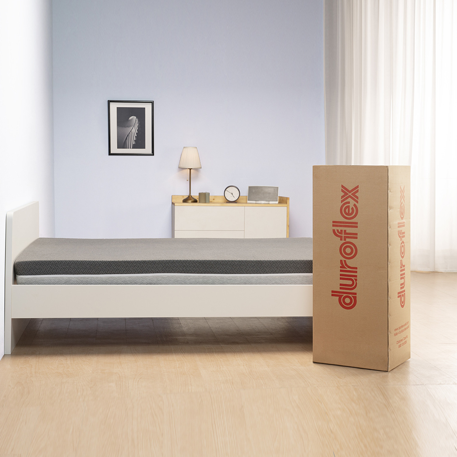 Image of Duroflex LiveIn Adapt Flippable with 3 Interchangeable Firmness Layers 6 inch King High Resilience (HR) Foam Mattress