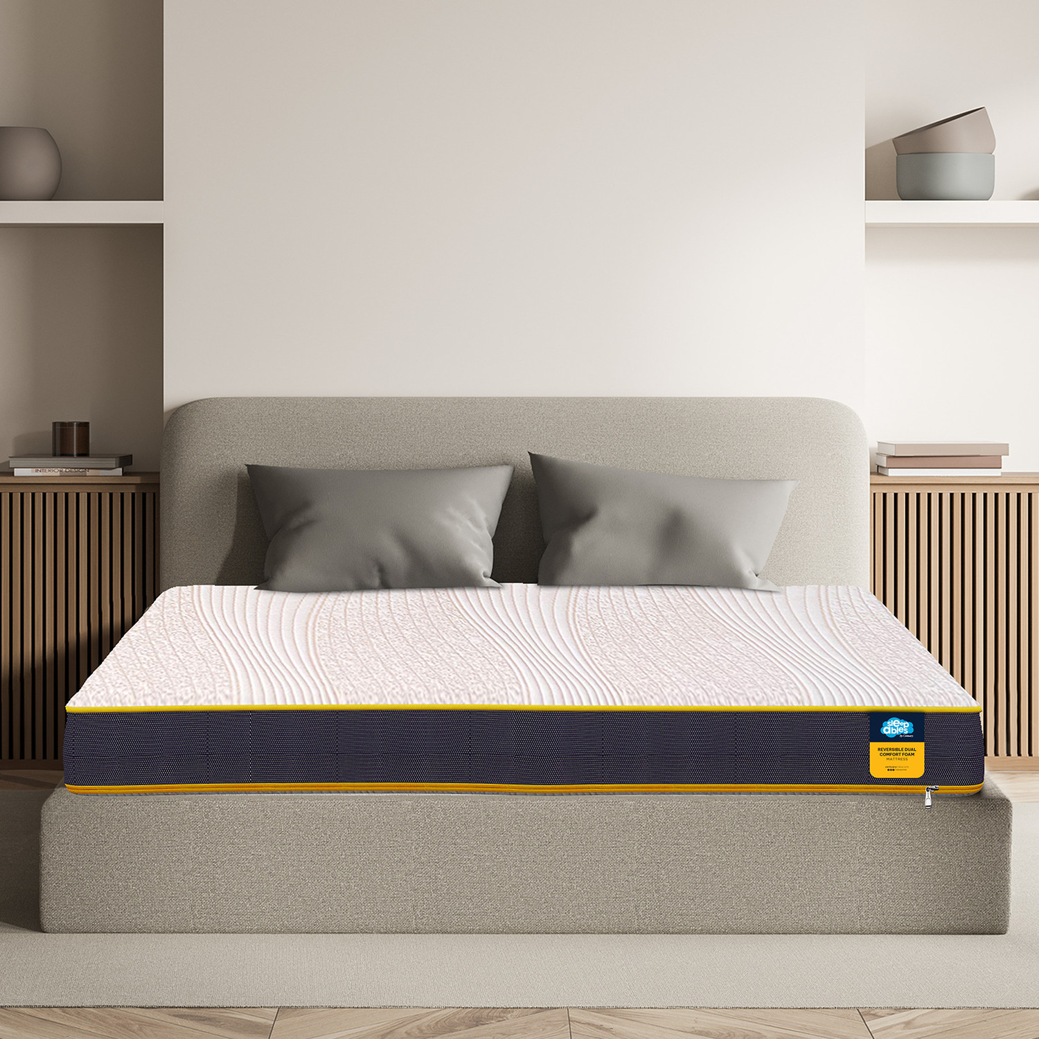 Image of Centuary Reversible, Hard & Soft 5 inch Single High Resilience (HR) Foam Mattress