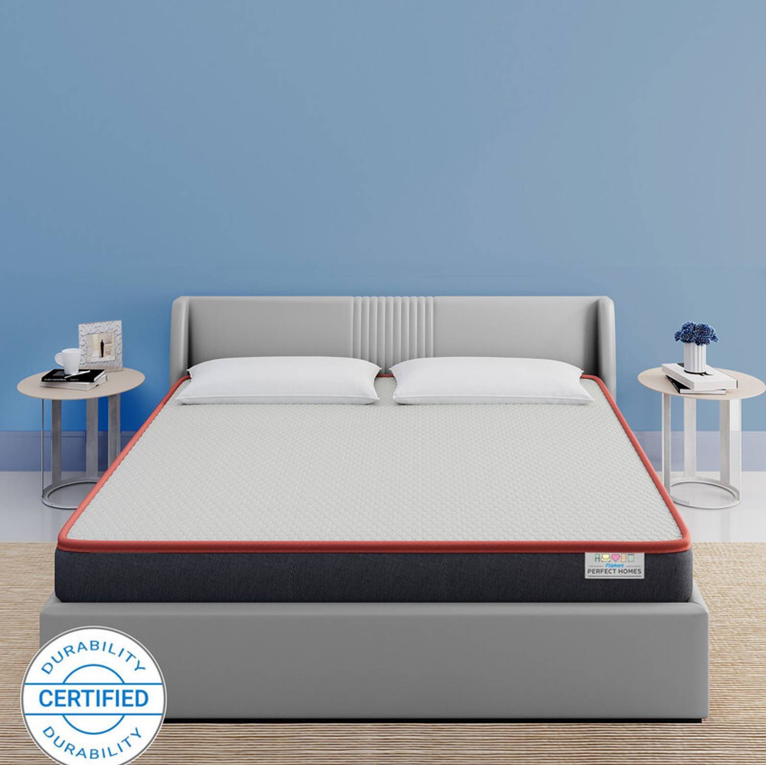 Flipkart Perfect Homes Dual Comfort Hard & Soft 4 inch Queen High Resilience (HR) Foam Mattress