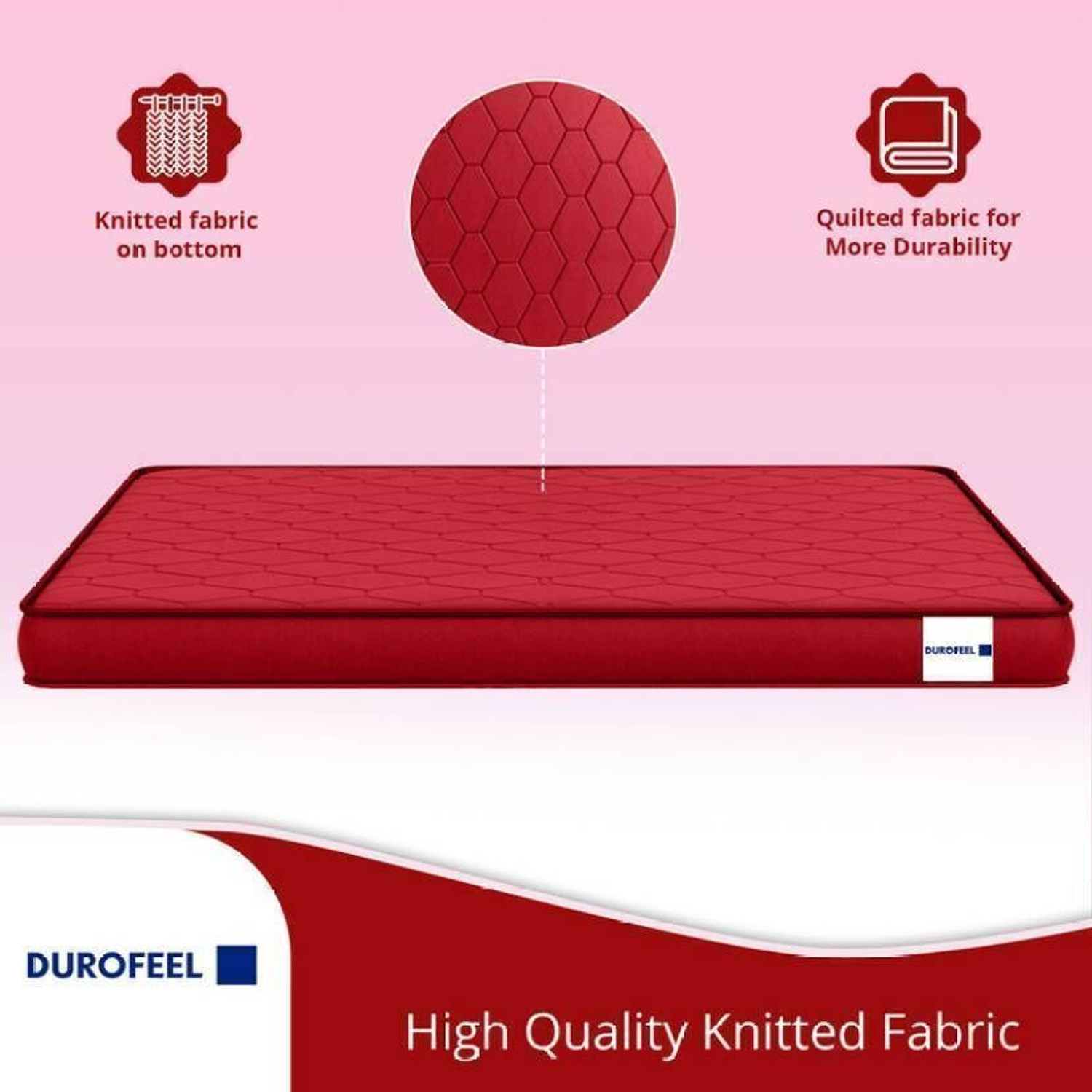 Image of KGF Bed Mattress 4 inch Double High Density (HD) Foam Mattress