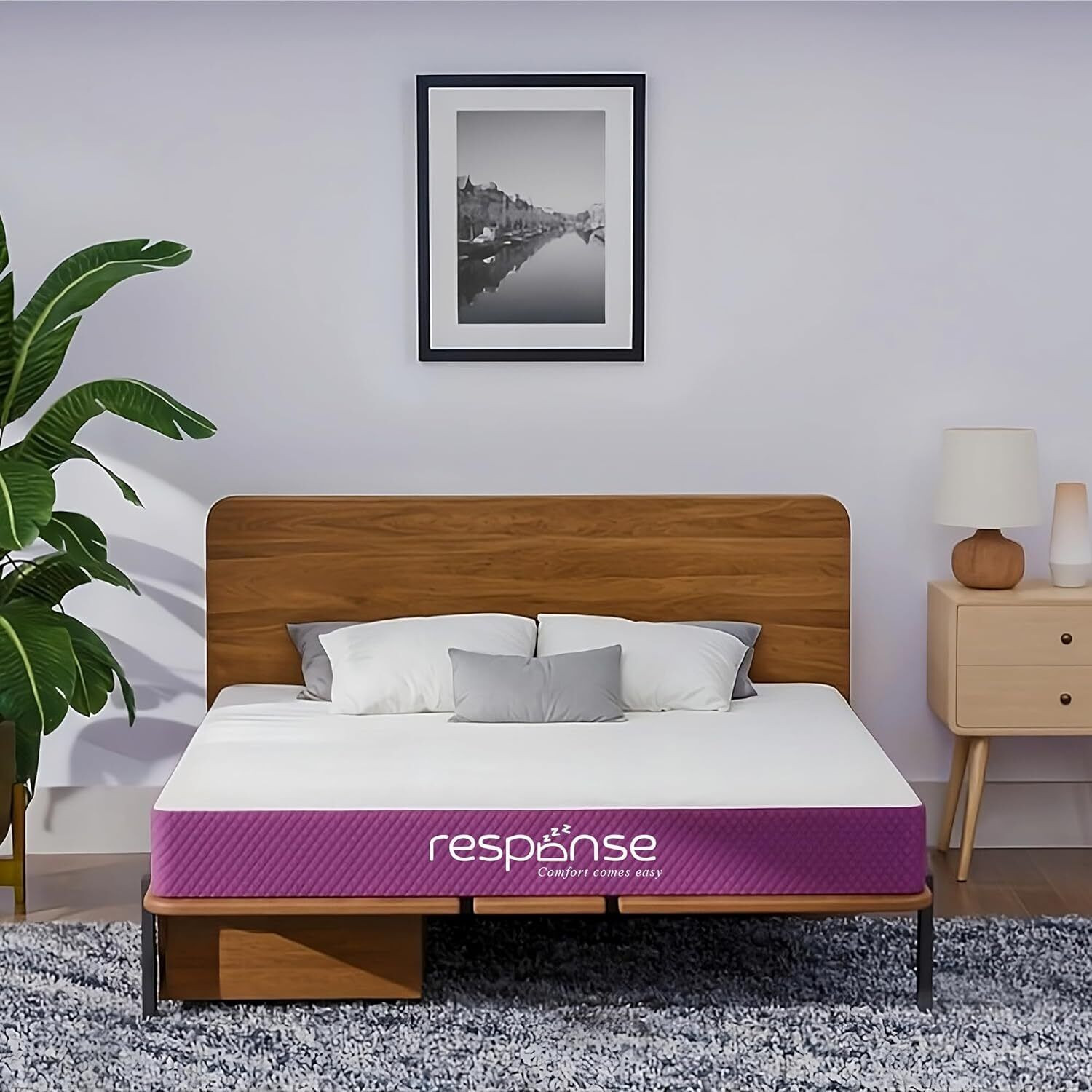 Image of Response 6 Inch Memory Orthopedic Foam Mattress 72x72 Inch King Size High-Density Support 6 inch King High Density (HD) Foam Mattress
