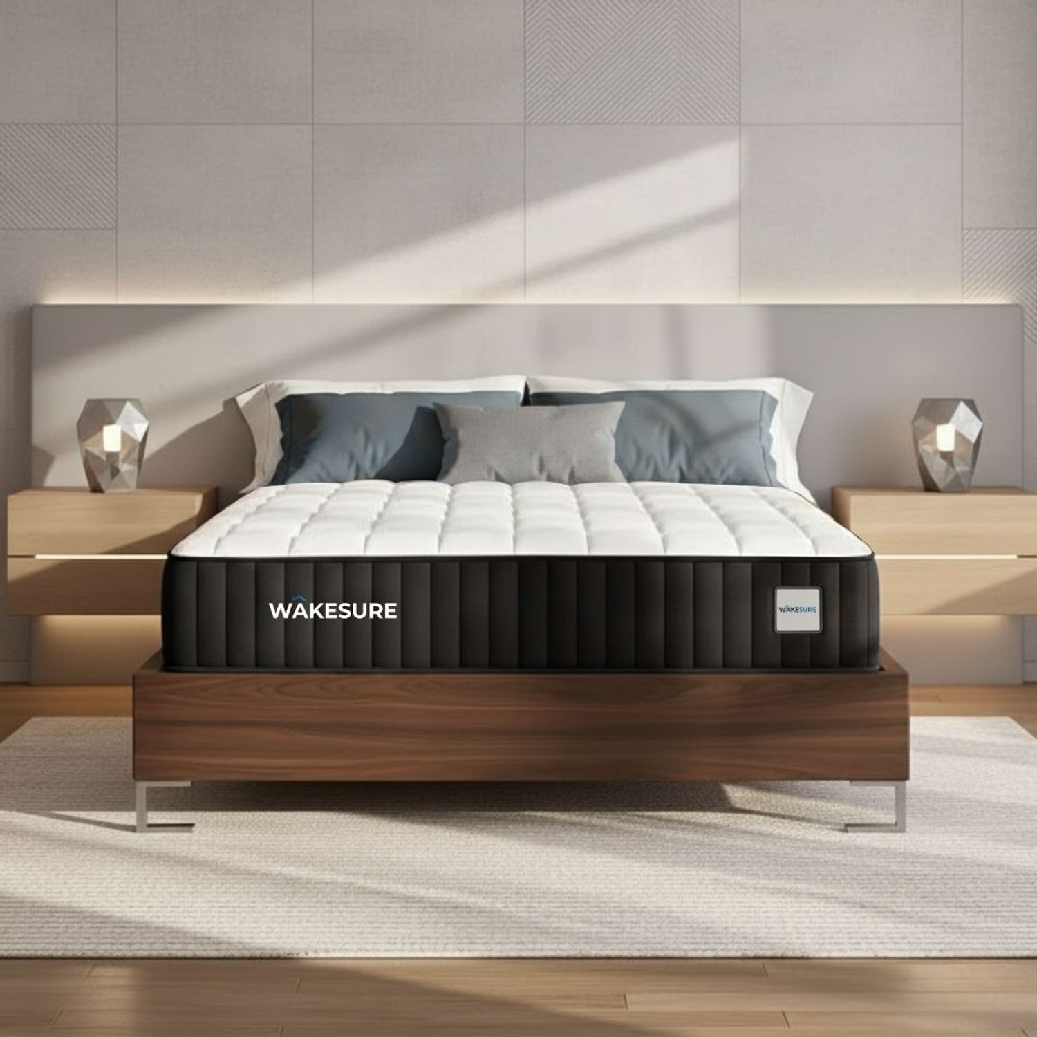 Image of WAKESURE NeuroFit Classic Orthopedic Memory Foam | Medium Firm | Pressure Relief Layers 6 inch Queen High Resilience (HR) Foam Mattress