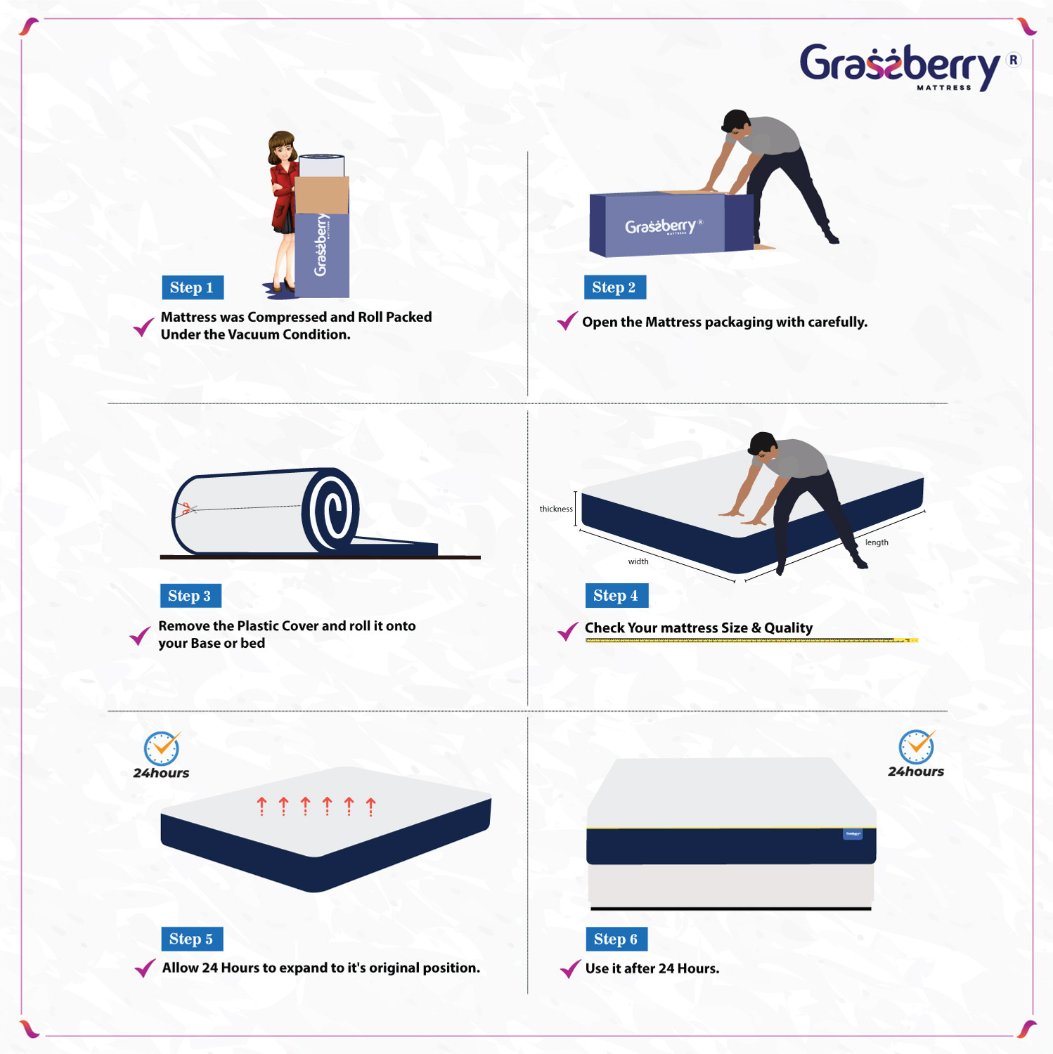 Image of Grassberry Dual Comfort Beauty Sleep 5 inch Single High Resilience (HR) Foam Mattress