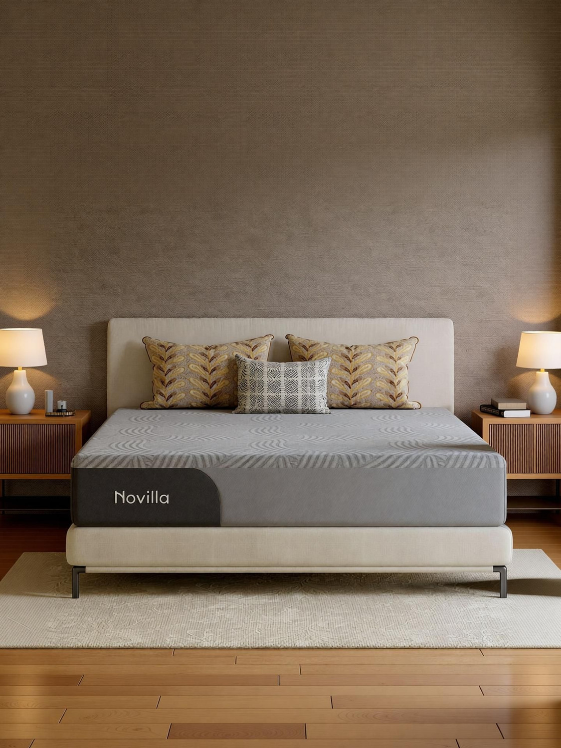 Image of Novilla SpineTek 7-Zone Ortho Mattress Gel Memory Foam, Cooling Comfort & Back Relief 8 inch Queen PU Foam Mattress
