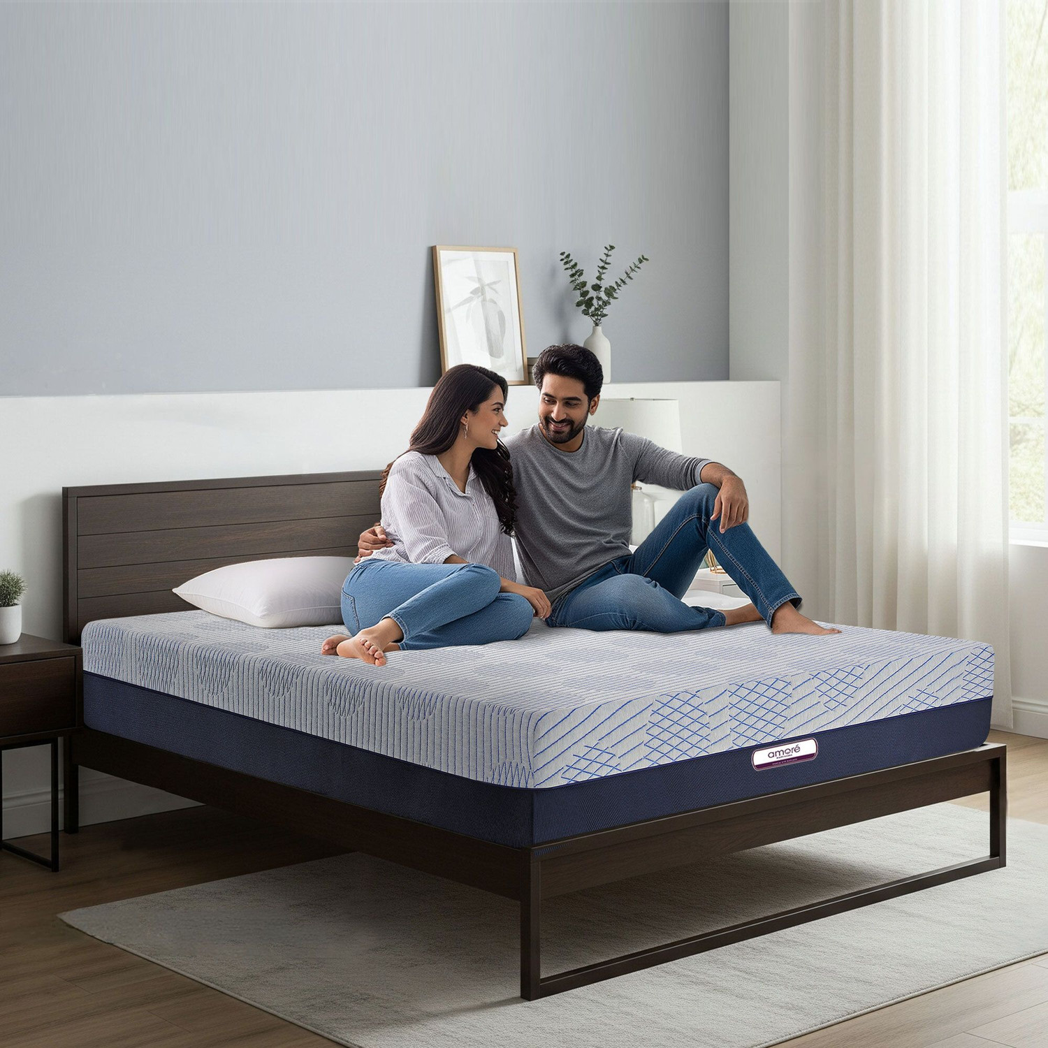 Image of Amore International Pincore Hybrid Latex Orthopedic Mattress 8 inch Queen High Resilience (HR) Foam Mattress