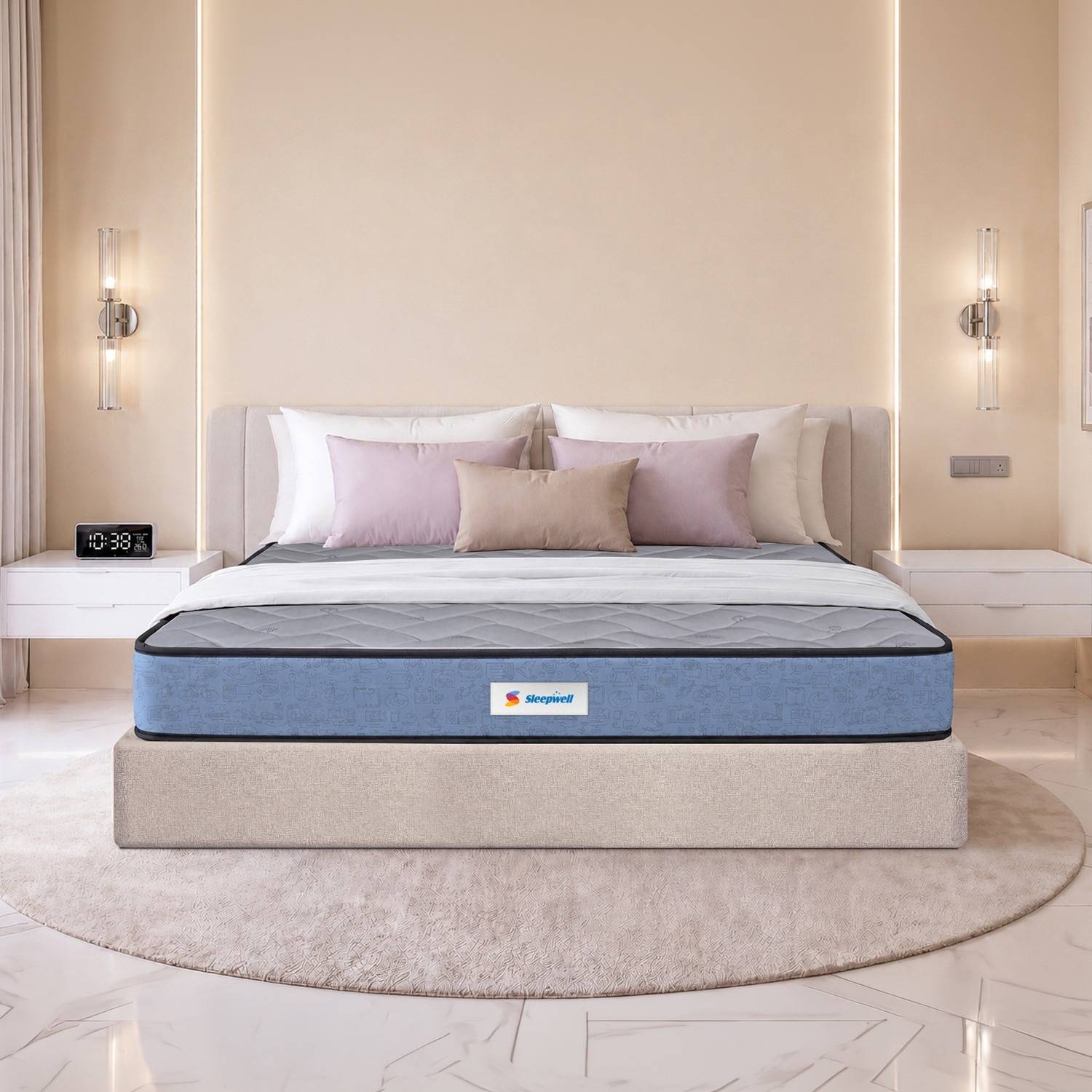 Sleepwell Ortho Pro Latex, Medium Firm, Orthopedic, Anti-Microbial, 10 Yr Warranty, 6 inch Single High Resilience (HR) Foam Mattress