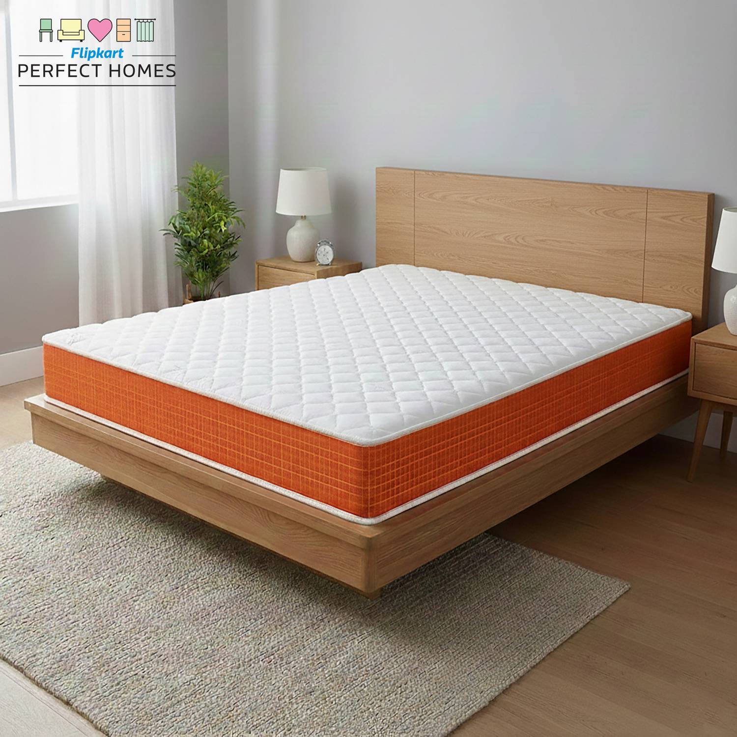 Flipkart Perfect Homes Trio Medium Soft & Hard | 6 inch Queen High Density (HD) Foam Mattress