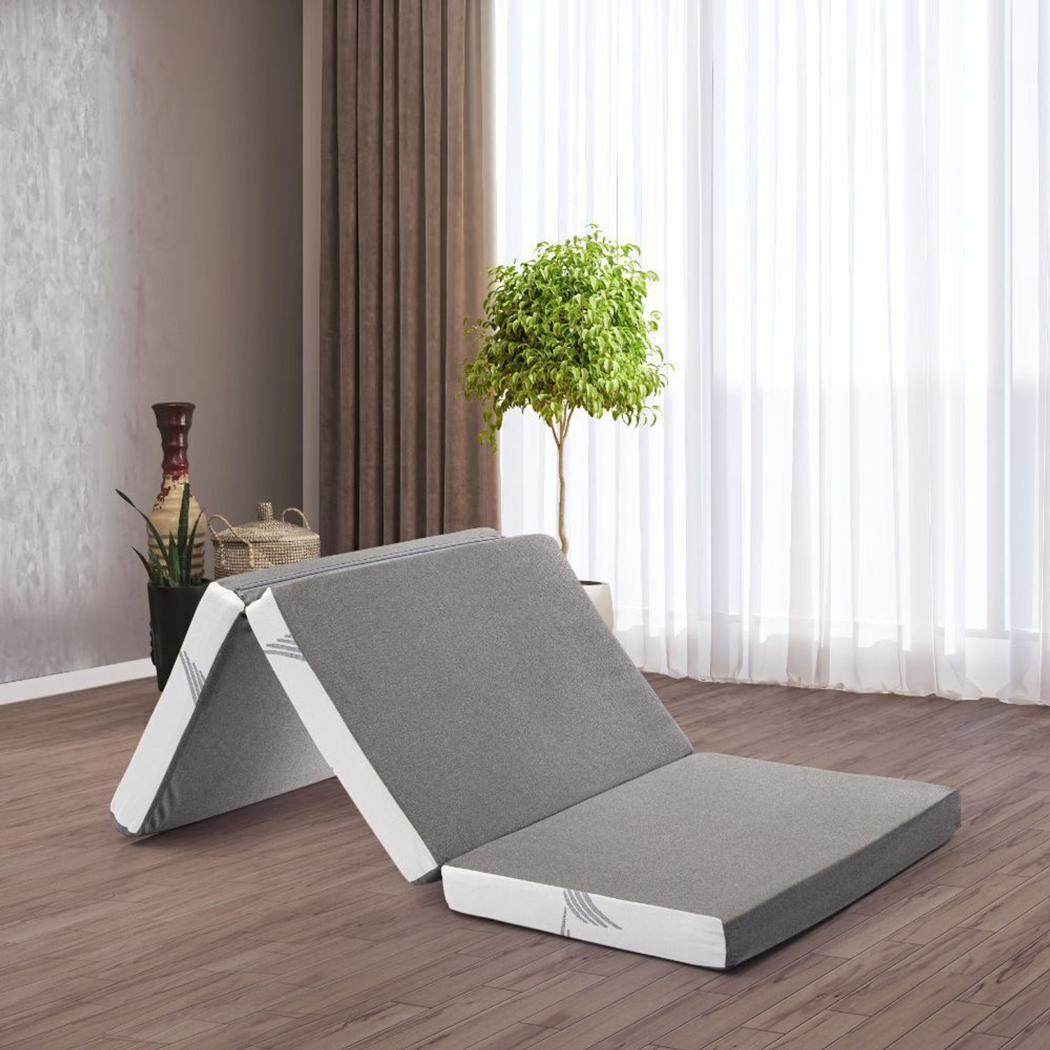 Image of Wakefit Flexagon Tripod Pro 4 inch Double High Resilience (HR) Foam Mattress