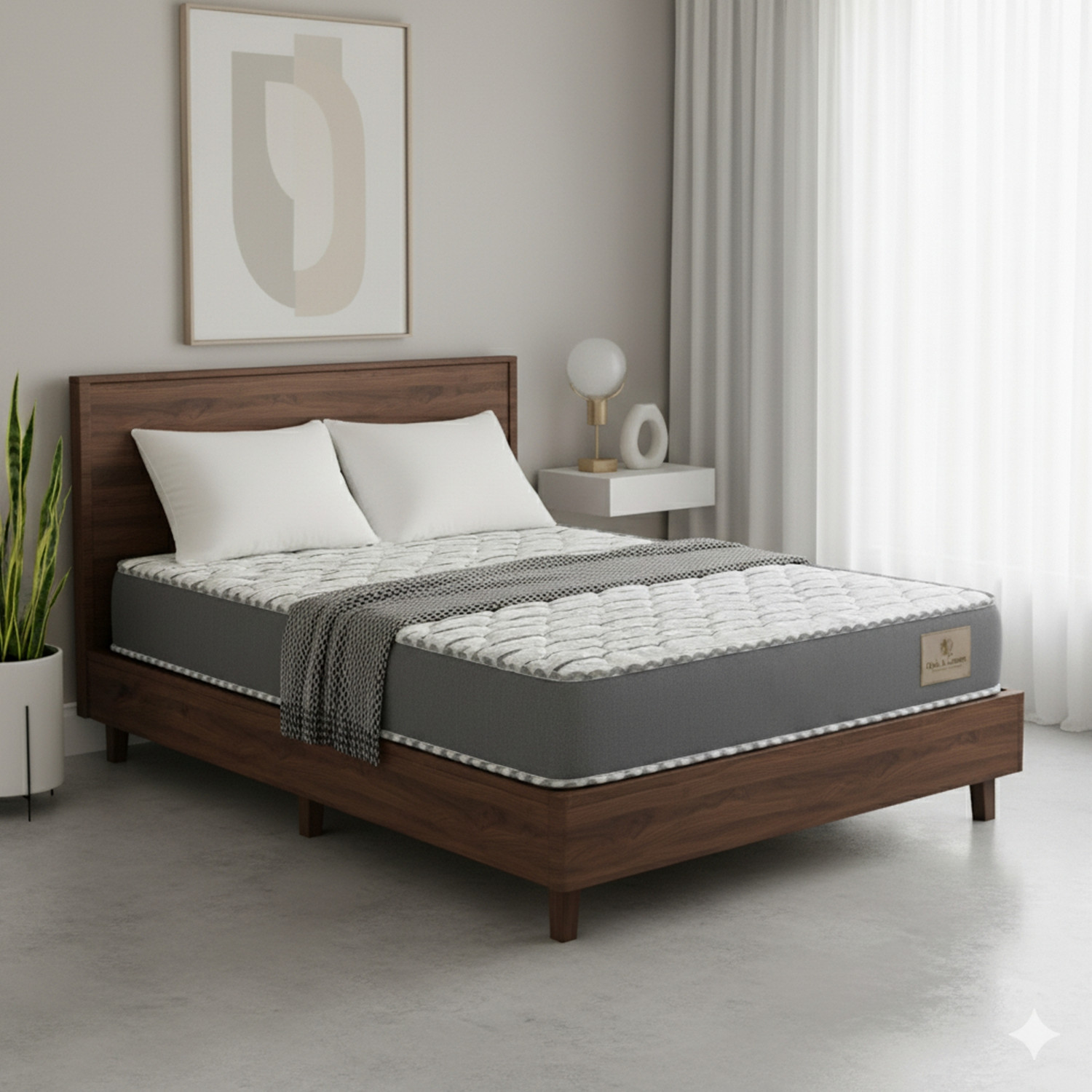 Image of Oak&Loom Comfort Knitted Fabric 5 inch Double High Density (HD) Foam Mattress