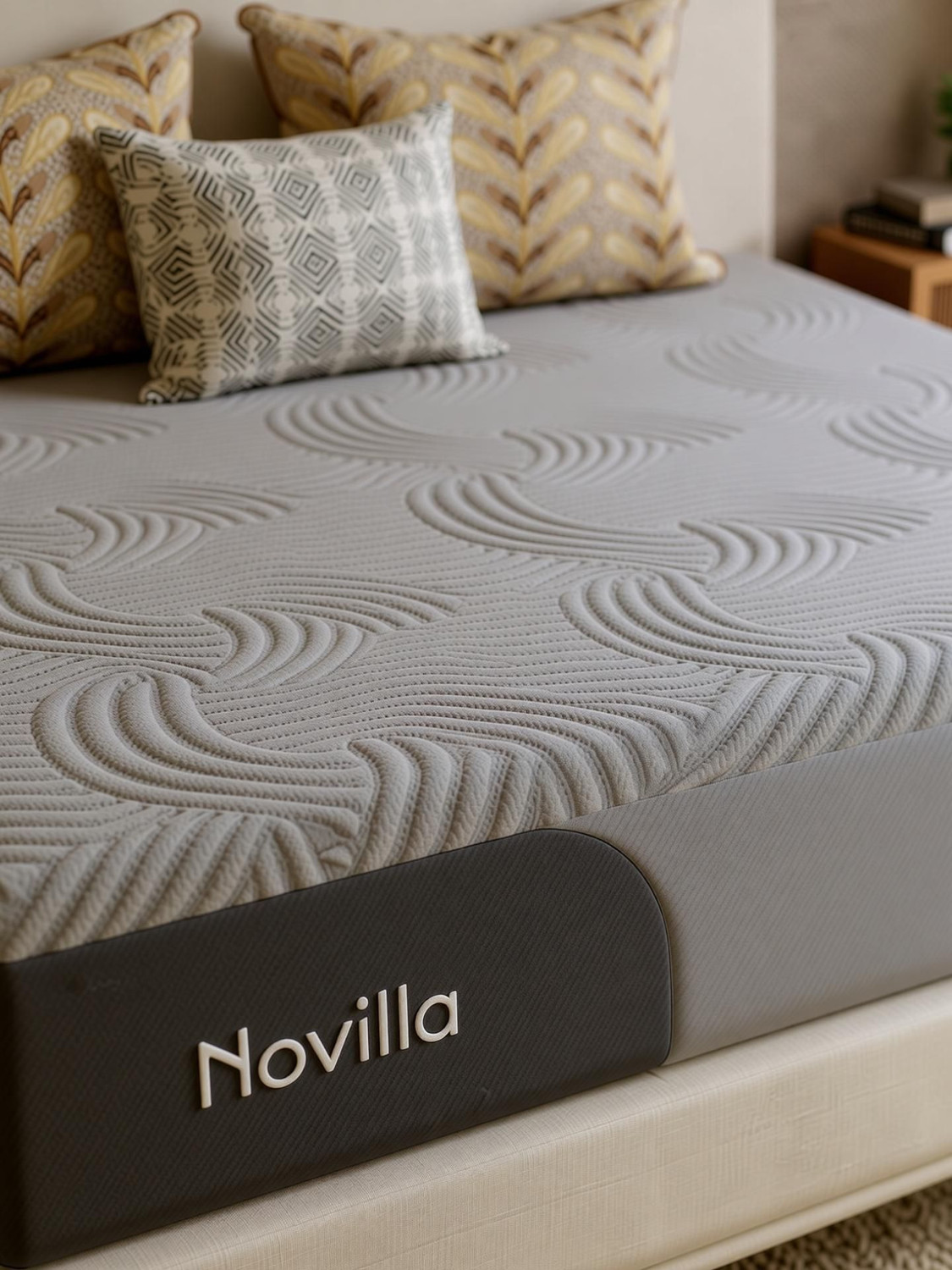 Image of Novilla SpineTek 7-Zone Ortho Mattress Gel Memory Foam, Cooling Comfort & Back Relief 8 inch Queen PU Foam Mattress