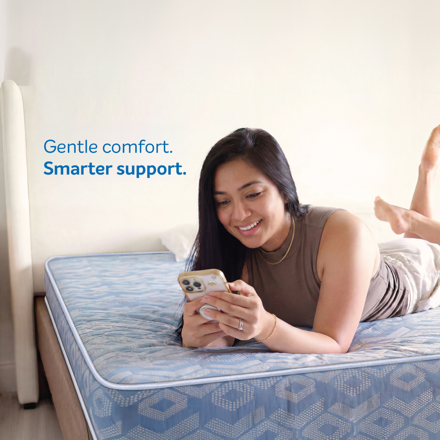 Image of Sleepwell Dual, Medium Soft & Firm, Reversible Flip, Anti-Microbial, 10 Yr Warranty, 5 inch King High Resilience (HR) Foam Mattress