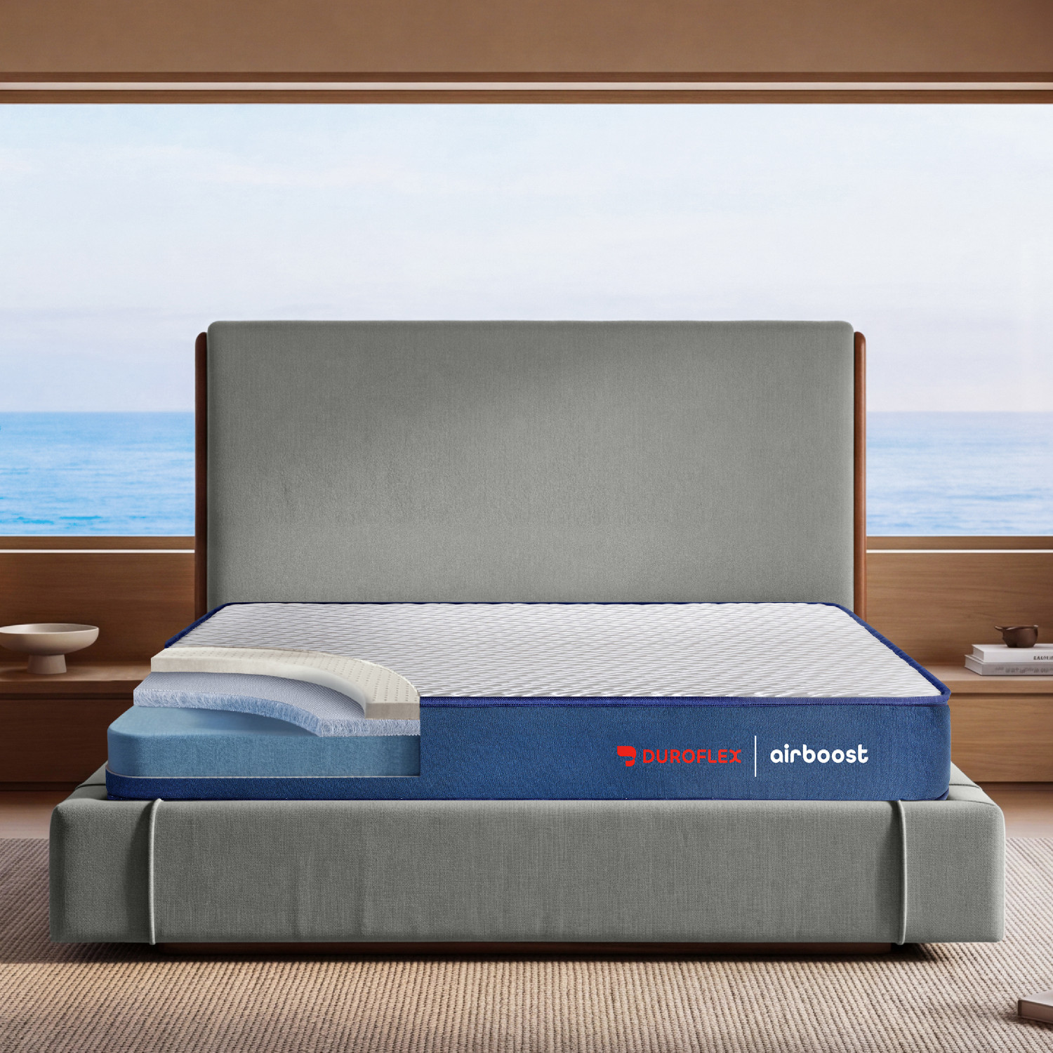 Image of Duroflex Duropedic Livein Airboost 2.6, Medium Firm Orthopedic 6 inch Single High Density (HD) Foam Mattress