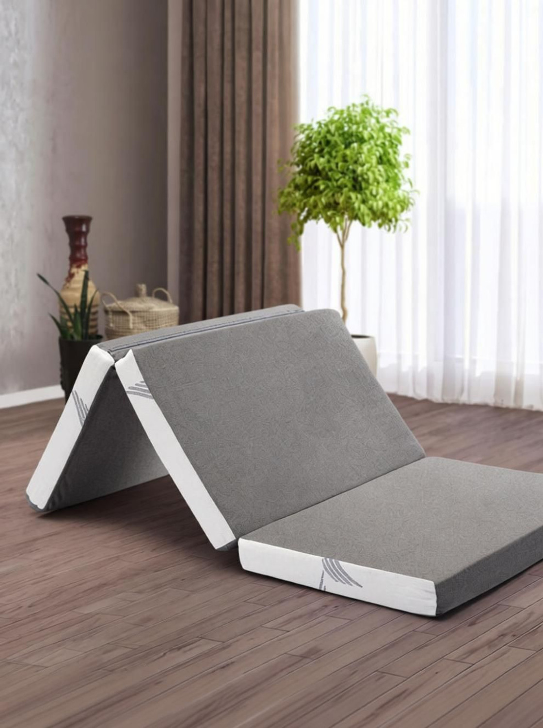Image of Wakefit Flexagon Tripod Pro 4 inch Double High Resilience (HR) Foam Mattress