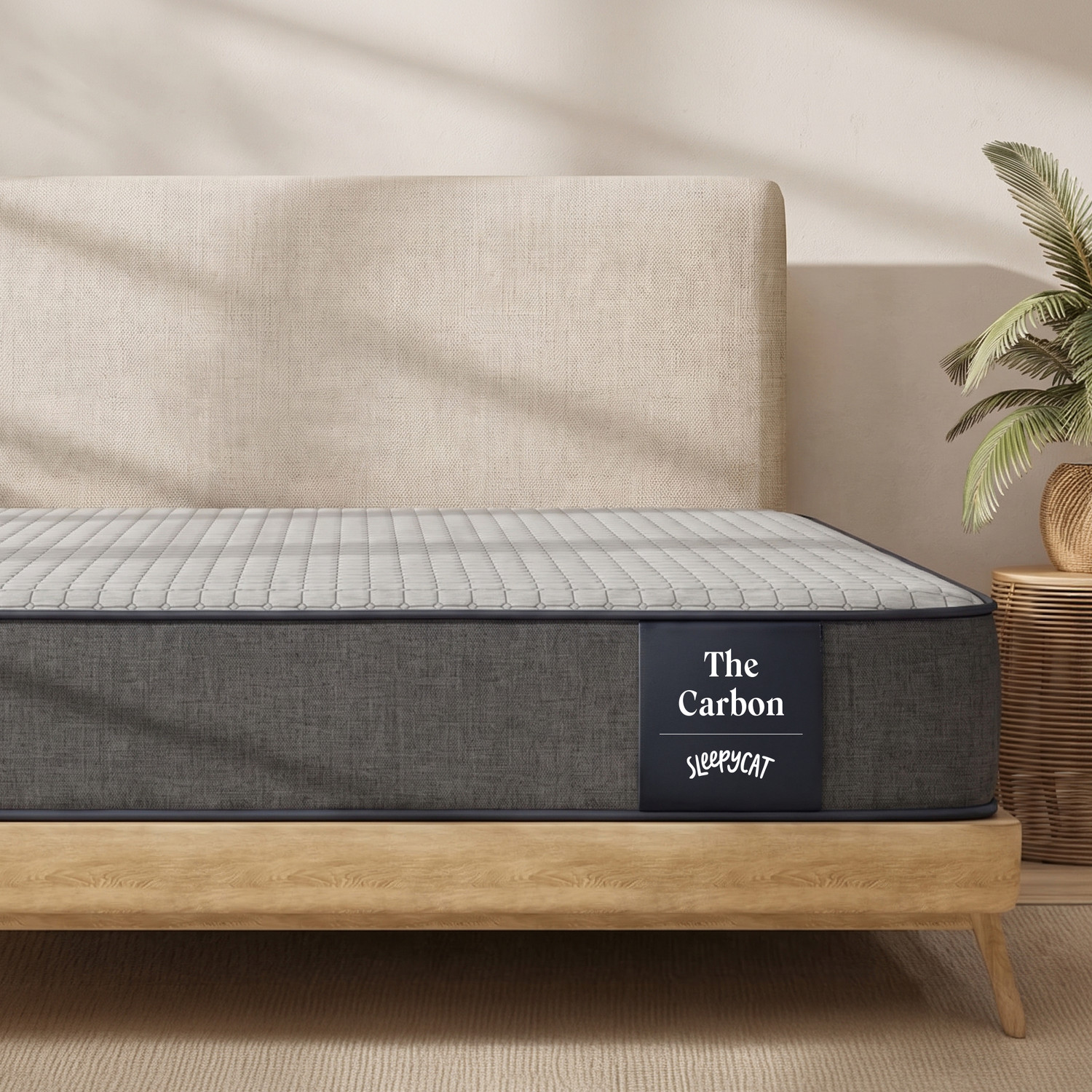 Image of SleepyCat Carbon Mattress 5 inch King High Resilience (HR) Foam Mattress (L x W: 78 inch x 72 inch)