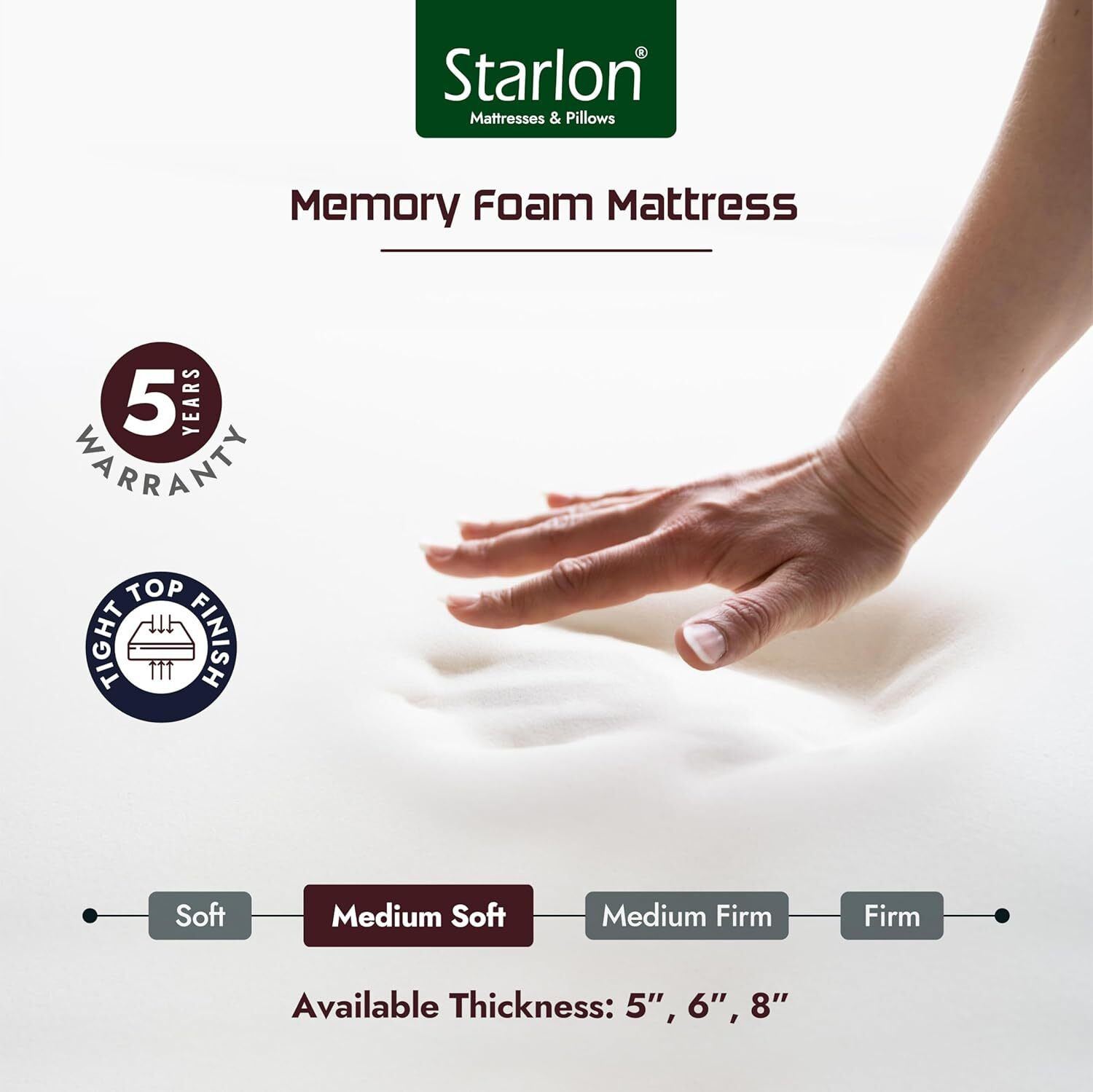 Image of Starlon Memory Foam 5.0 inch Single High Density (HD) Foam Mattress