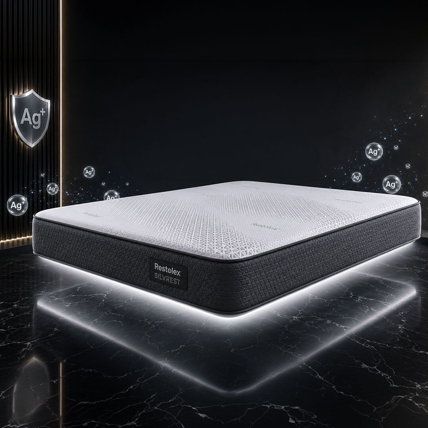 Image of Restolex SilvRest-India's First Silver-Infused with 7-Zone Orthopedic Support Roll-Pack 8 inch King Natural Latex Mattress