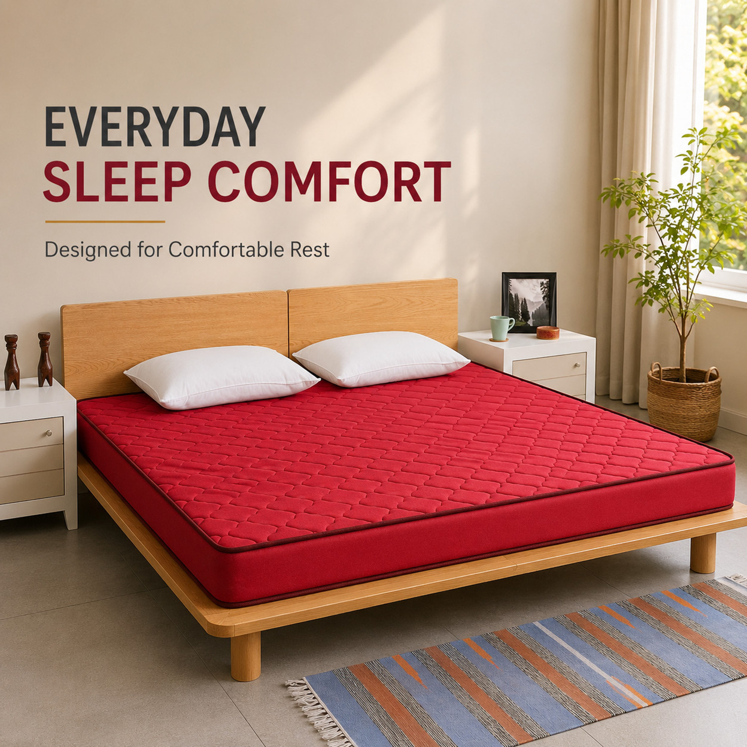 Image of Dadiwal Matress Bed Matress 4 inch Double PU Foam Mattress