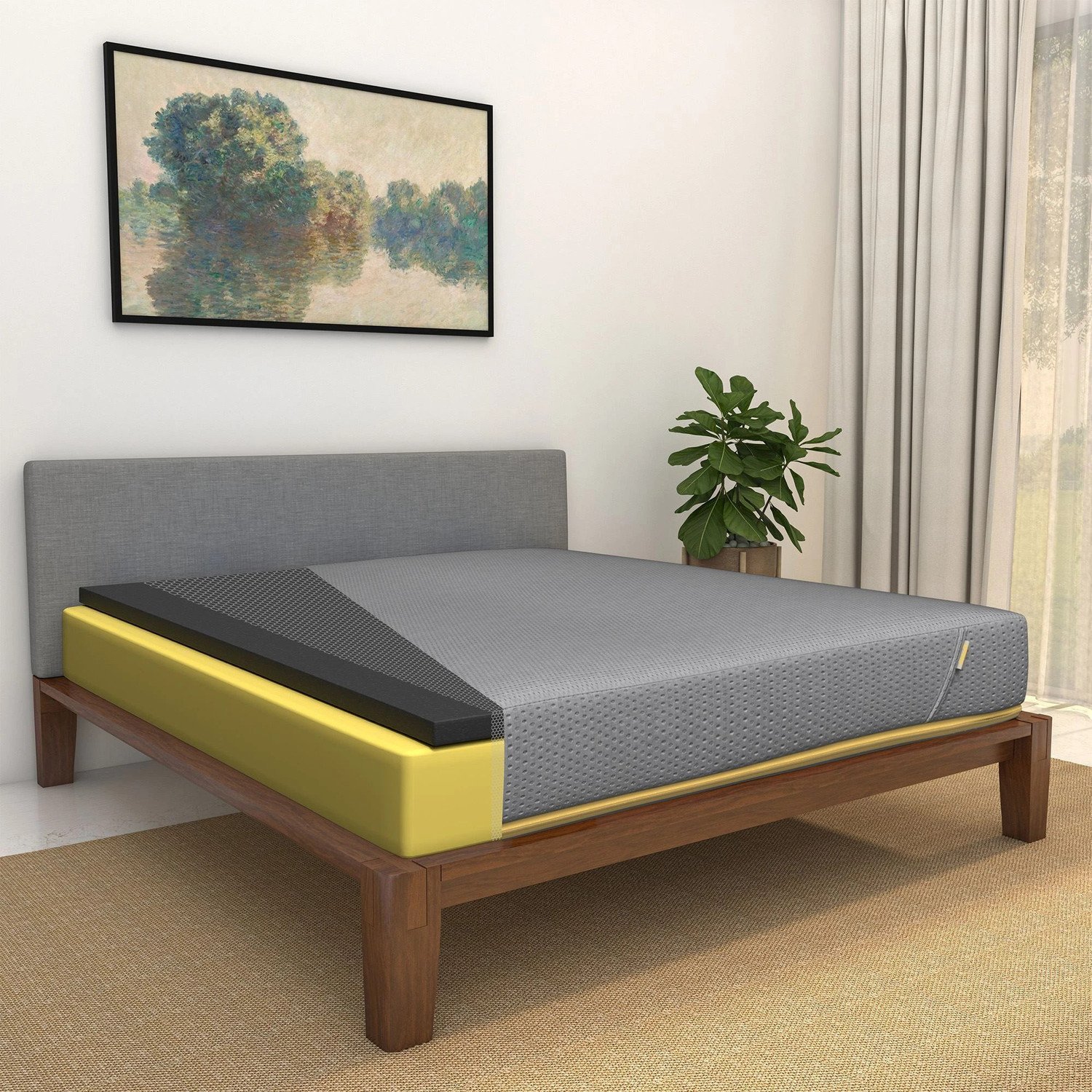Image of SleepyCat Ortho Lite - Medium Firm with Aeroflow Comfort Layer 5 inch Double Latex Foam Mattress
