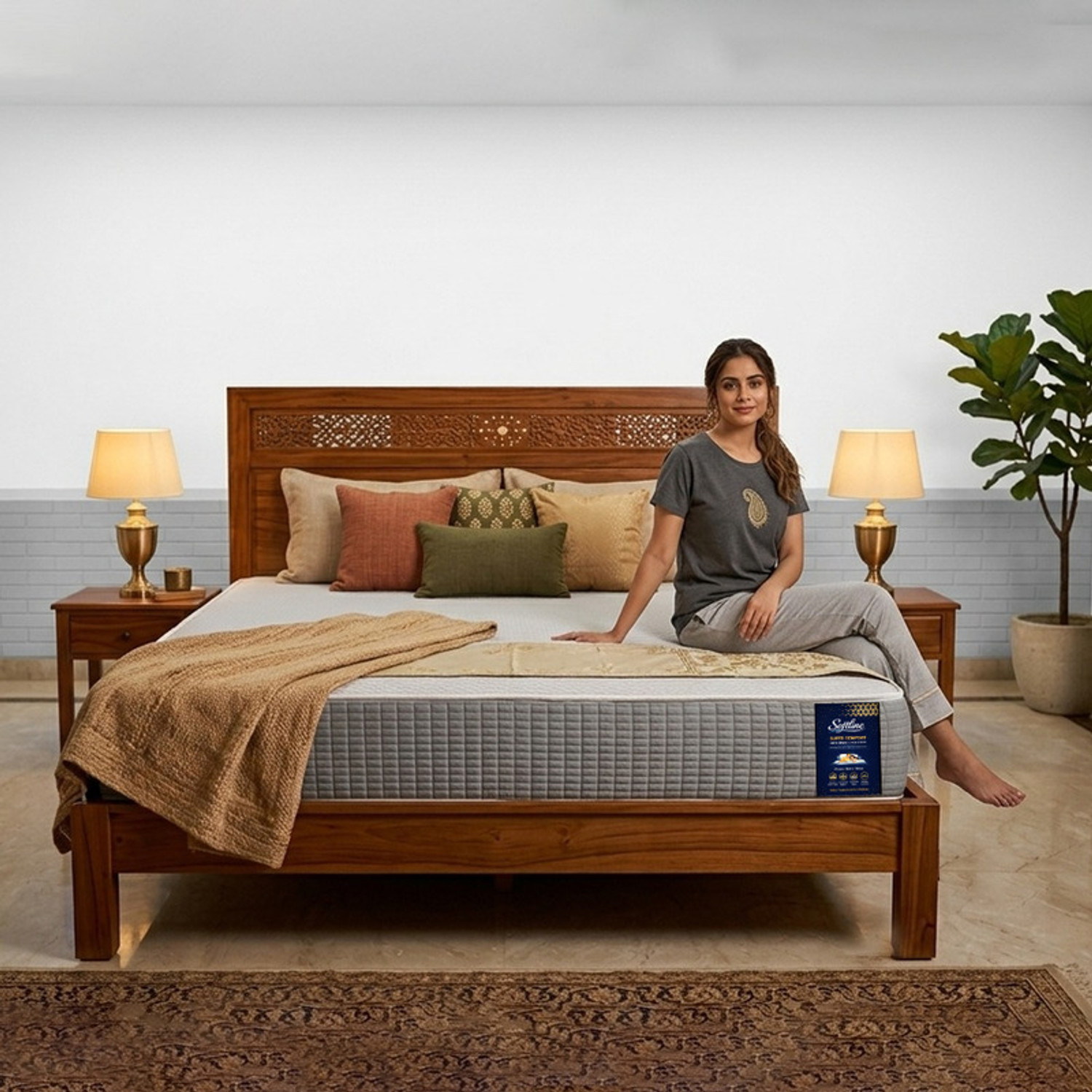 Image of SOFTLINE Essential Dual Comfort Foam Mattress | Soft & Hard Reversible | Orthopedic 4 inch Single High Density (HD) Foam Mattress