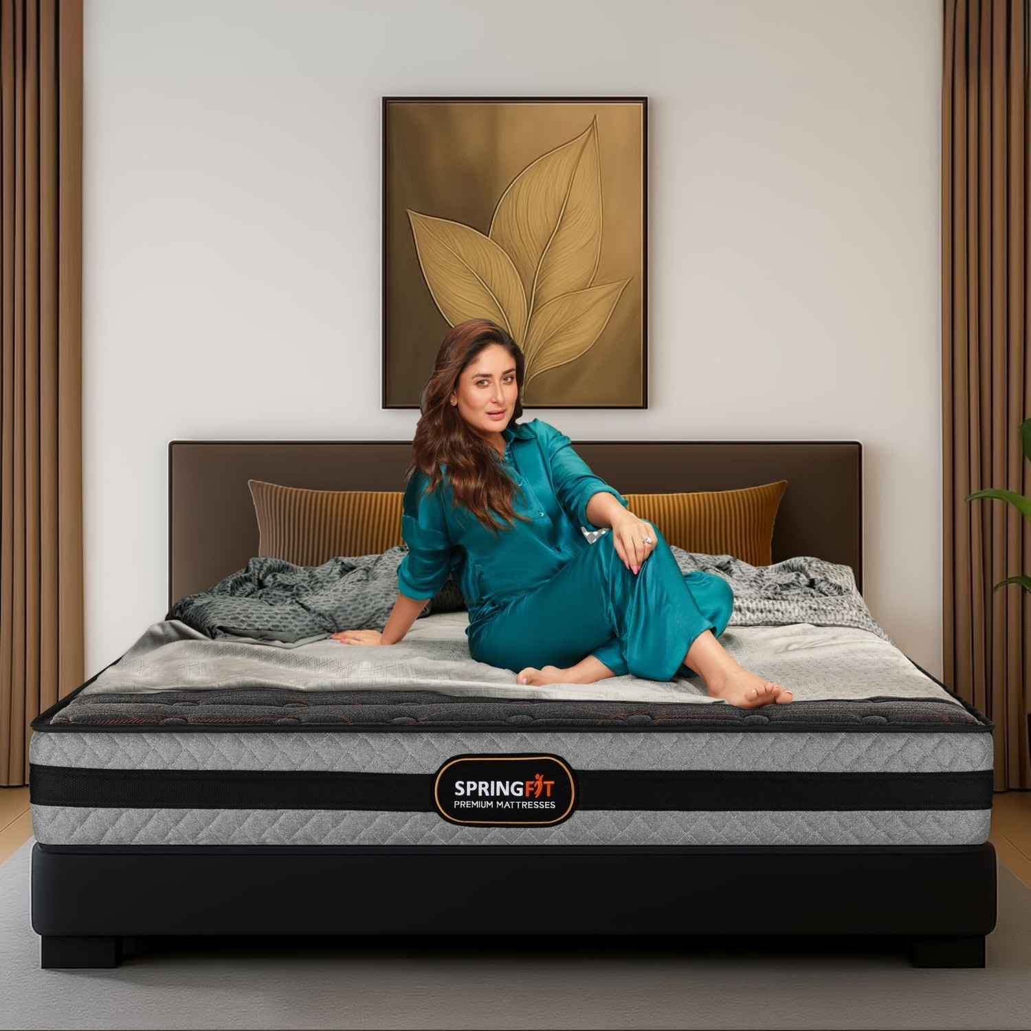 Image of SPRINGFIT Zbox Microgrid Mattress with Cooling Airvent Responsive & Aero Sleep 6 inch Queen High Resilience (HR) Foam Mattress