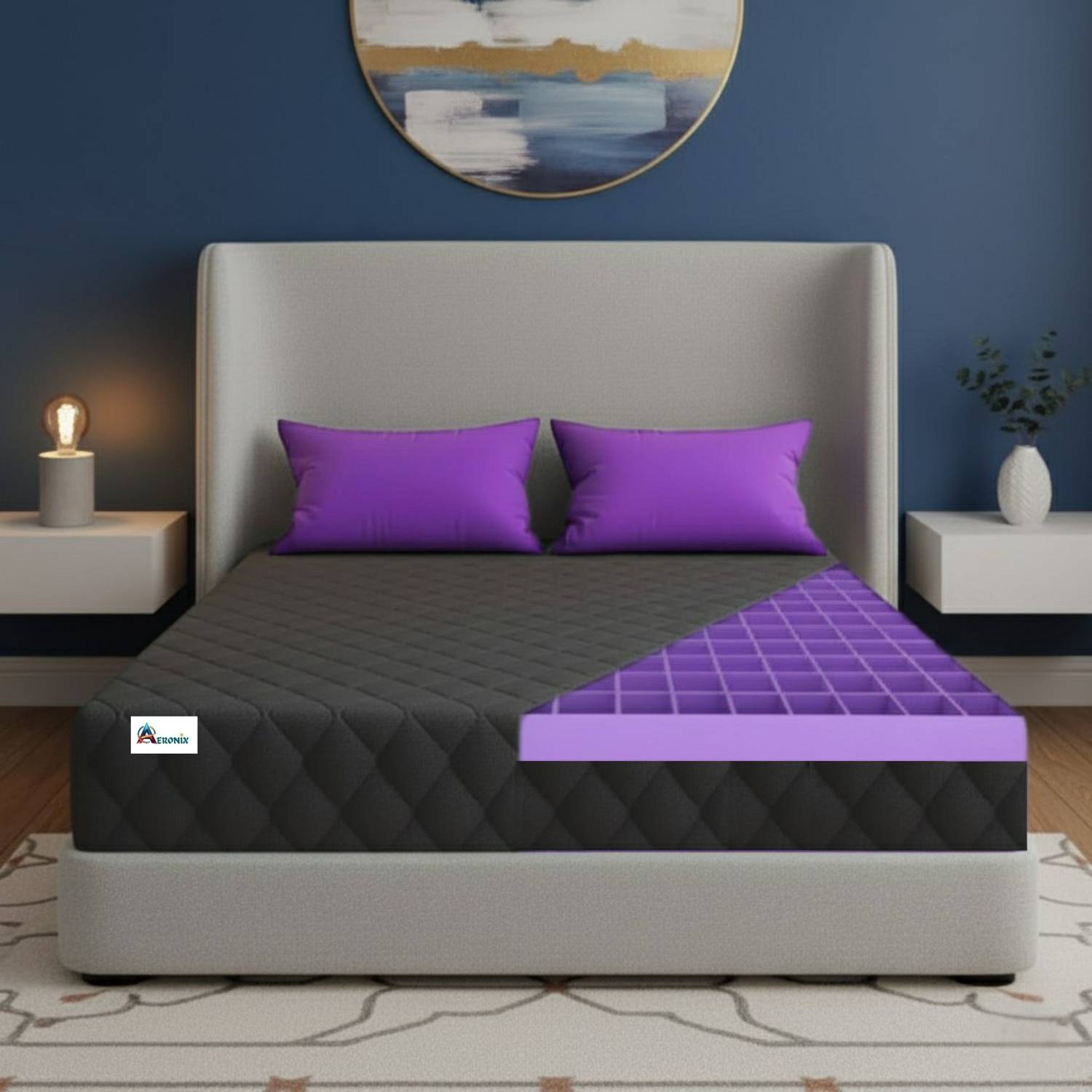 Aeronix Luxury Comfort Cooling Gel Grid Technology Orthopedic Mattress for Back Pain 8 inch Single High Resilience (HR) Foam Mattress Price in India - Buy Aeronix Luxury Comfort Cooling Gel Grid Technology Orthopedic Mattress for Back Pain 8 inch Single High Resilience (HR) Foam Mattress online at Flipkart.com