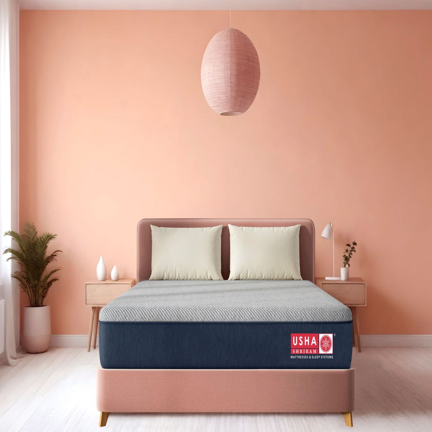 Image of USHA SHRIRAM Dual Comfort Reversible HR Foam Mattress - Soft & Firm with 10 Years Warranty 4 inch King High Resilience (HR) Foam Mattress
