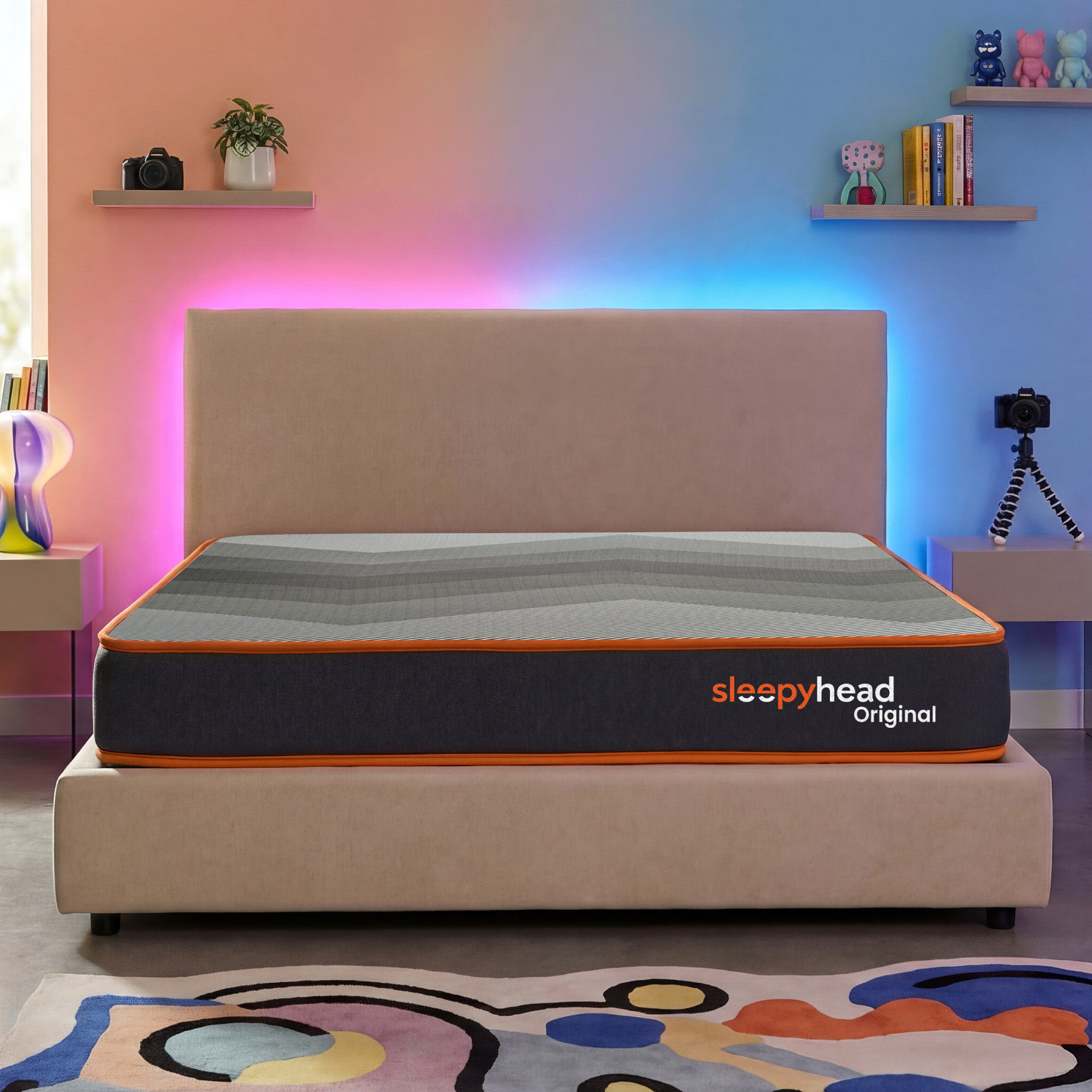 Image of Sleepyhead Original Designed by Duroflex - 3 Layered BodyIQ Orthopedic Memory Foam 8 inch Single High Resilience (HR) Foam Mattress