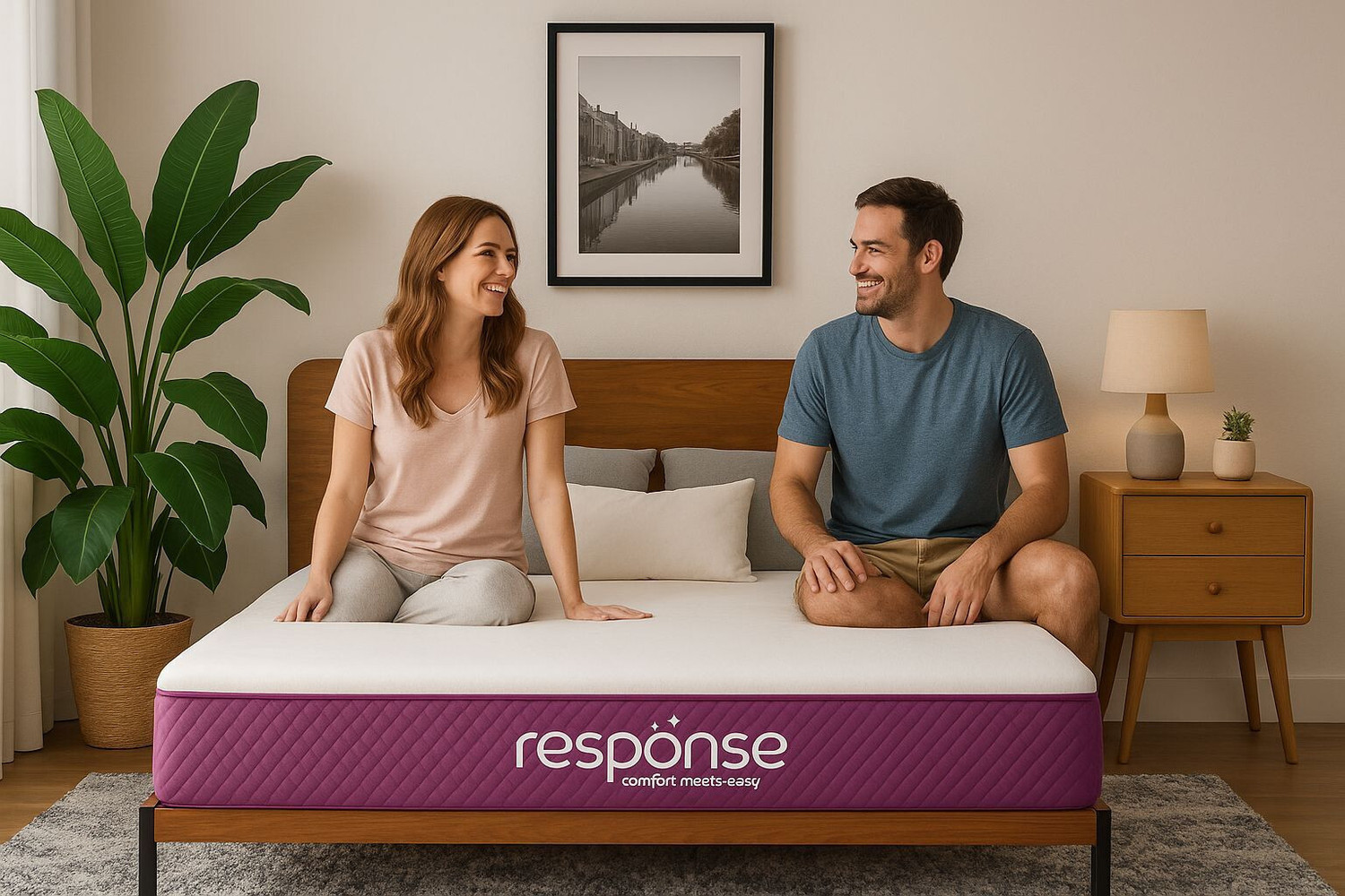 Image of Response 5 Zone charcoal infused cocoon foam orthopedic 8 inch Double High Density (HD) Foam Mattress