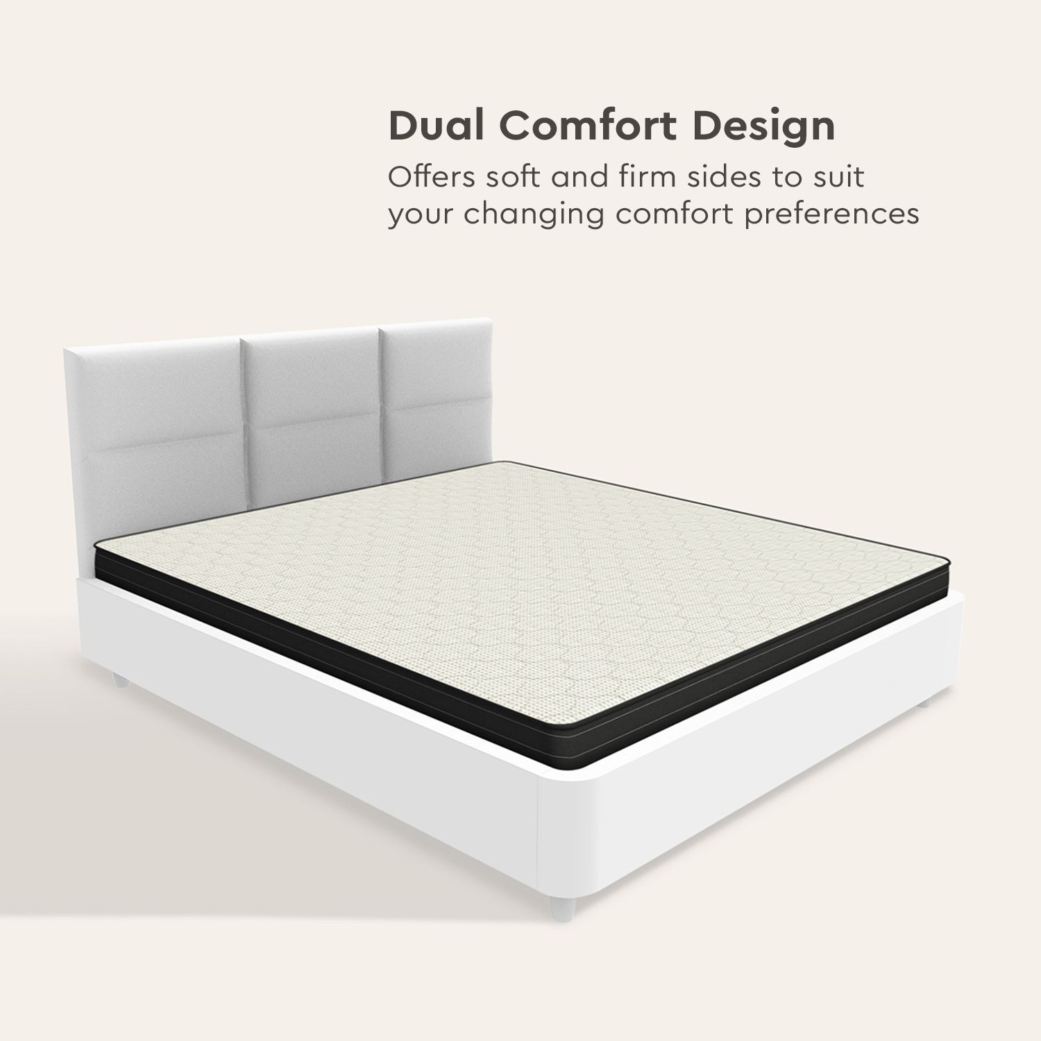 Image of Interio by Godrej Restomagic Dual Comfort 5 inch Double PU Foam Mattress