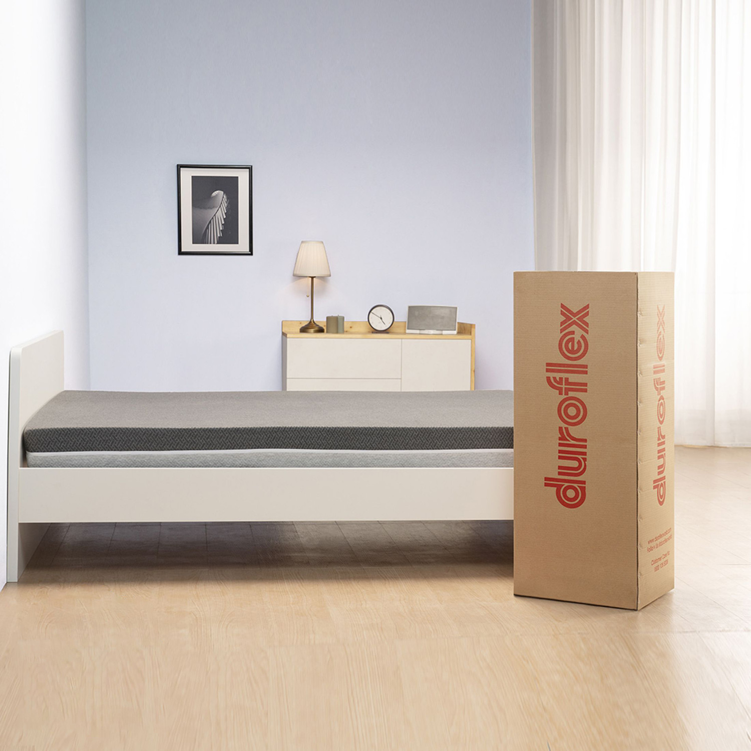 Image of Duroflex LiveIn Adapt Flippable with 3 Interchangeable Firmness Layers 6 inch Double High Resilience (HR) Foam Mattress