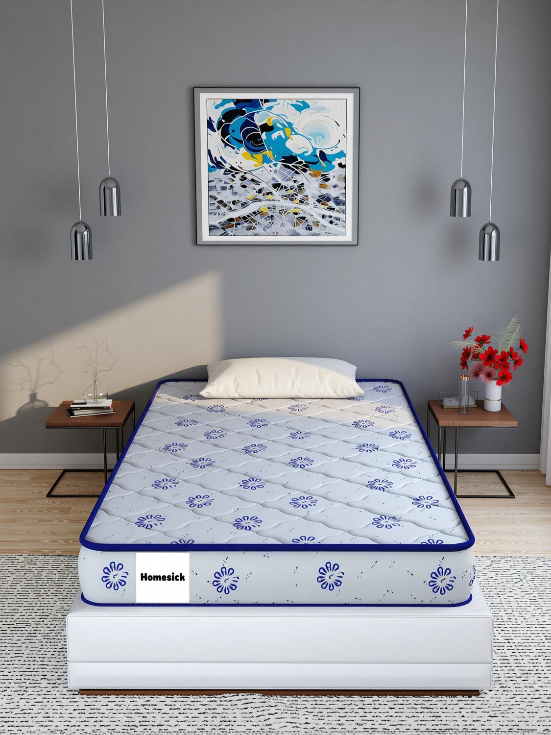 Image of Homesick Bliss Dual Comfort - Soft & Hard 4 inch Single High Density (HD) Foam Mattress