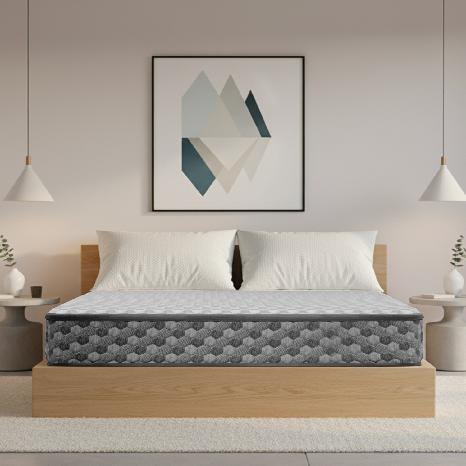 Image of Sleepwell Stargold,Medium Firm, Acuprofile & Anti- Sag Technology, Neem Anti-Microbial 5 inch King PU Foam Mattress