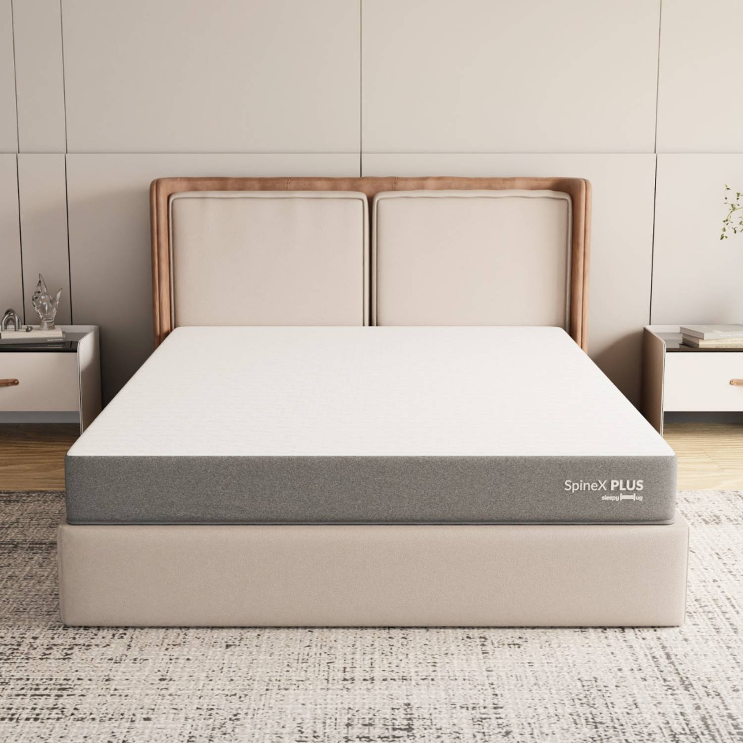 SleepyHug Aircell Ortho SpineX Plus 4 inch King High Resilience (HR) Foam Mattress