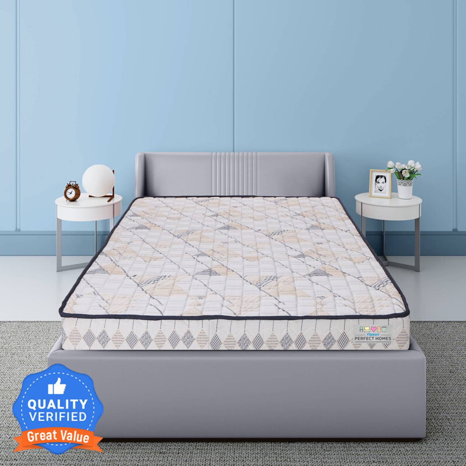 Flipkart Perfect Homes Bliss White 4 inch Single PU Foam Mattress