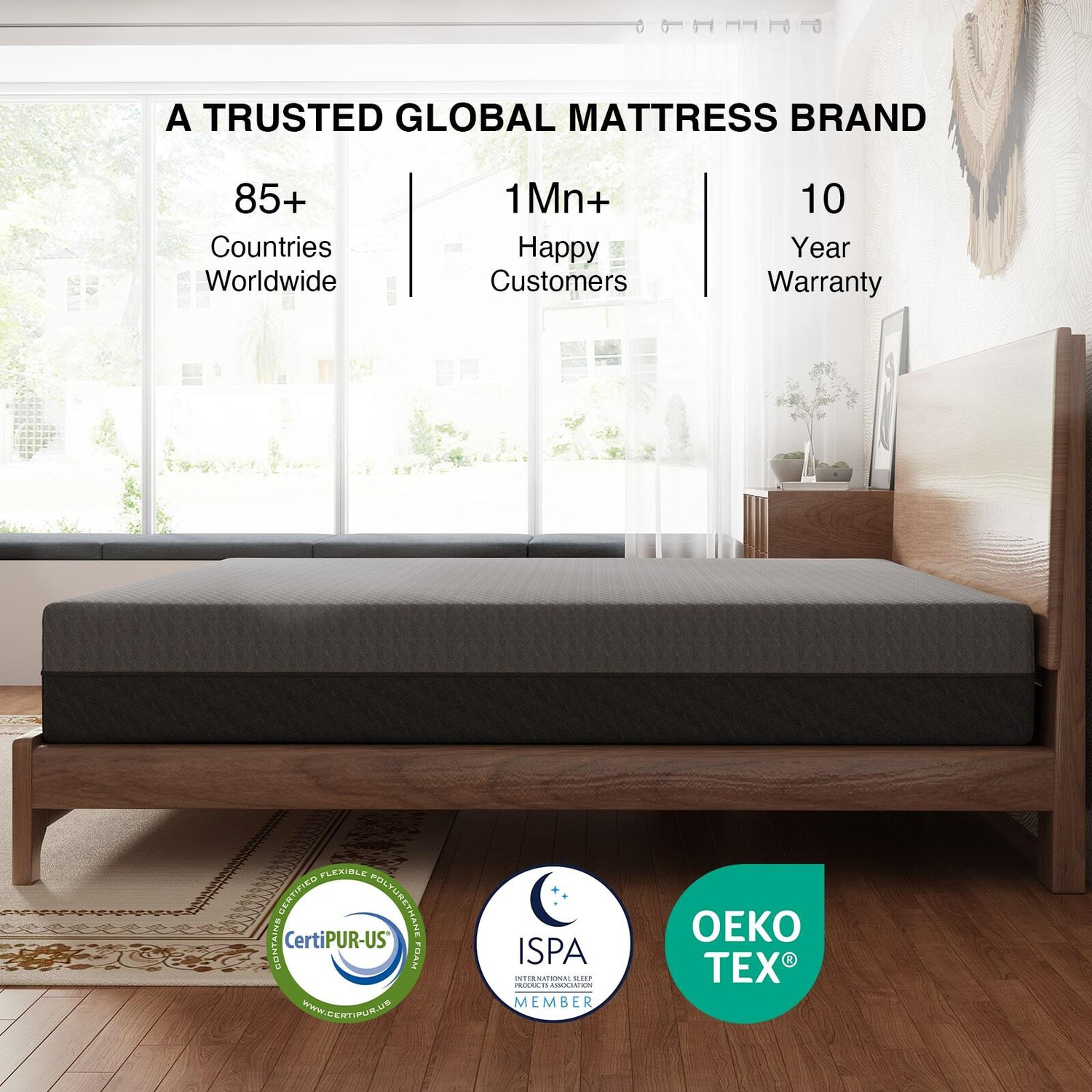 Image of Novilla ErgoFlip Reversible Mattress Dual Comfort, Cooling Gel Foam & Ortho Support 6 inch King PU Foam Mattress