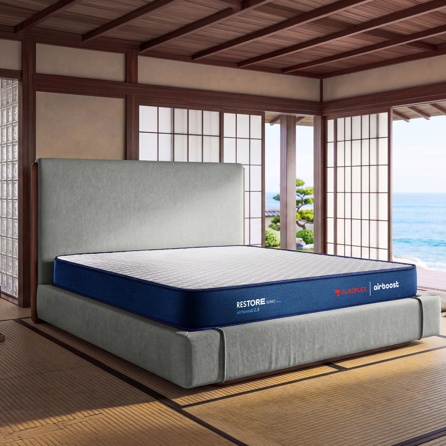 Image of Duroflex Duropedic Livein Airboost 2.8, Medium Firm Orthopedic 8 inch Single High Density (HD) Foam Mattress