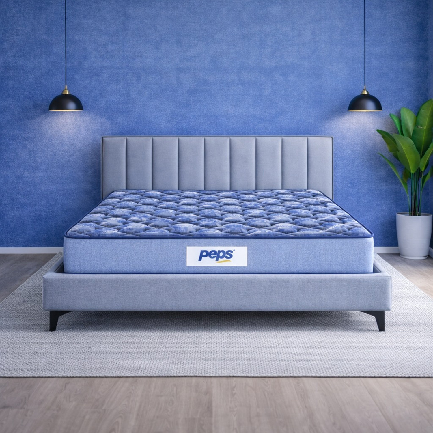 Image of PEPS Springkoil Ortho Luxe Anti-Microbial Multi-Layered Comfort 8 inch Queen Hybrid Memory Foam and Pocket Spring Mattress