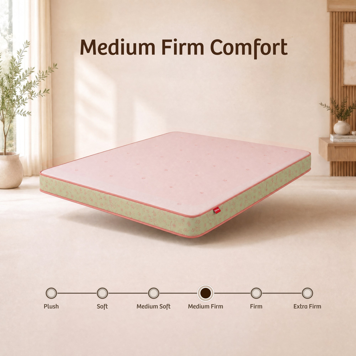 Image of KURLON Ortho Comfort, Medium Firm, Durable, Spine Support, 5 Yr Warranty, 4 inch Single High Resilience (HR) Foam Mattress