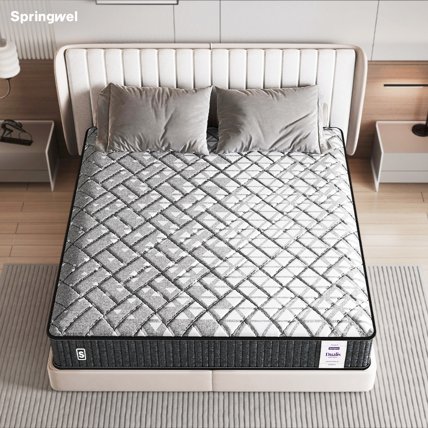 Image of SPRINGWEL Dualis Dual Comfort Reversible Medium Firm Mattress With Bamboo Charcoal Fabric 5 inch Single High Density (HD) Foam Mattress