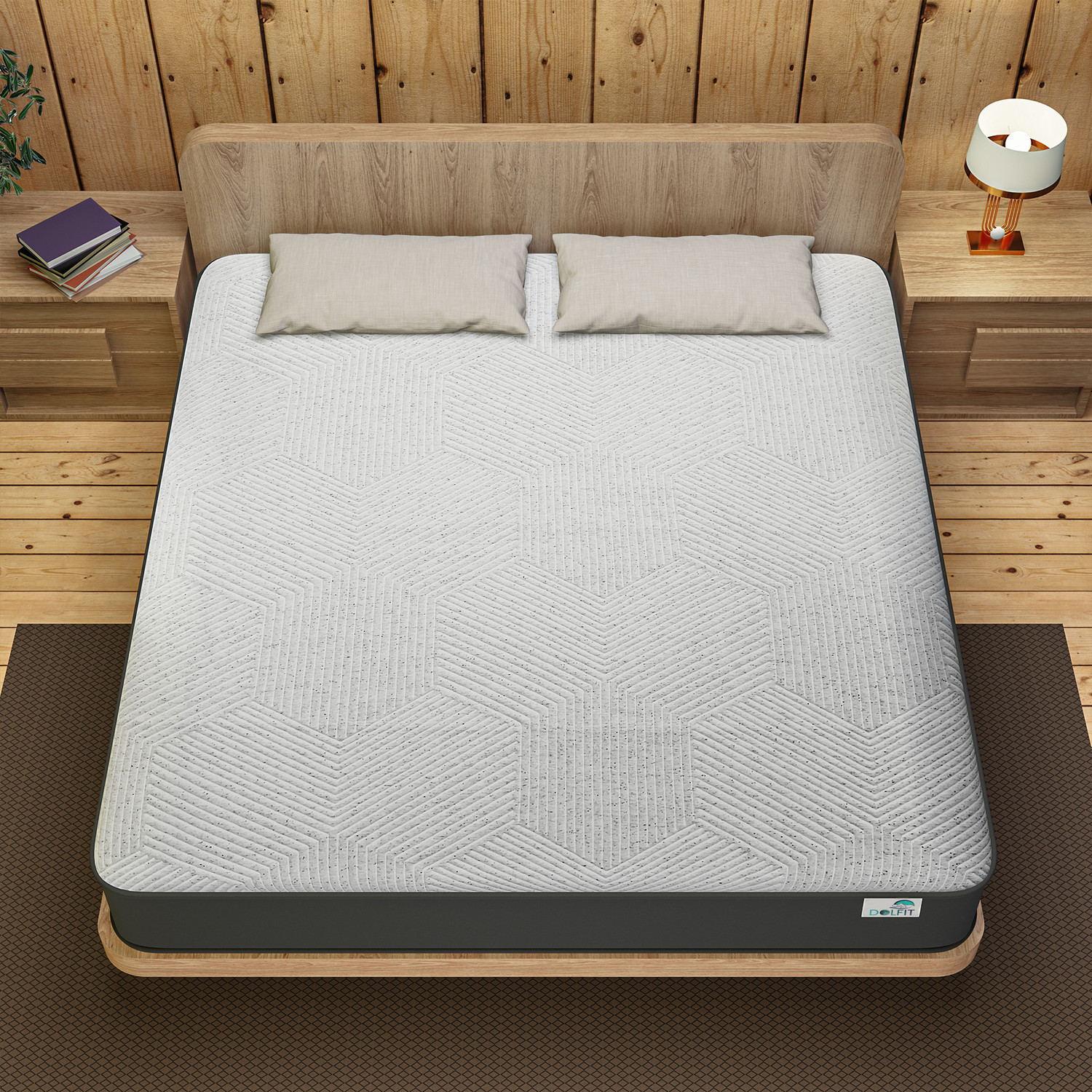 Image of Dolfit Triple Foam Mattresses, Orthopaedic Spine Support, Single Bed Roll Mattress 8 Inch inch Single Latex Foam Mattress
